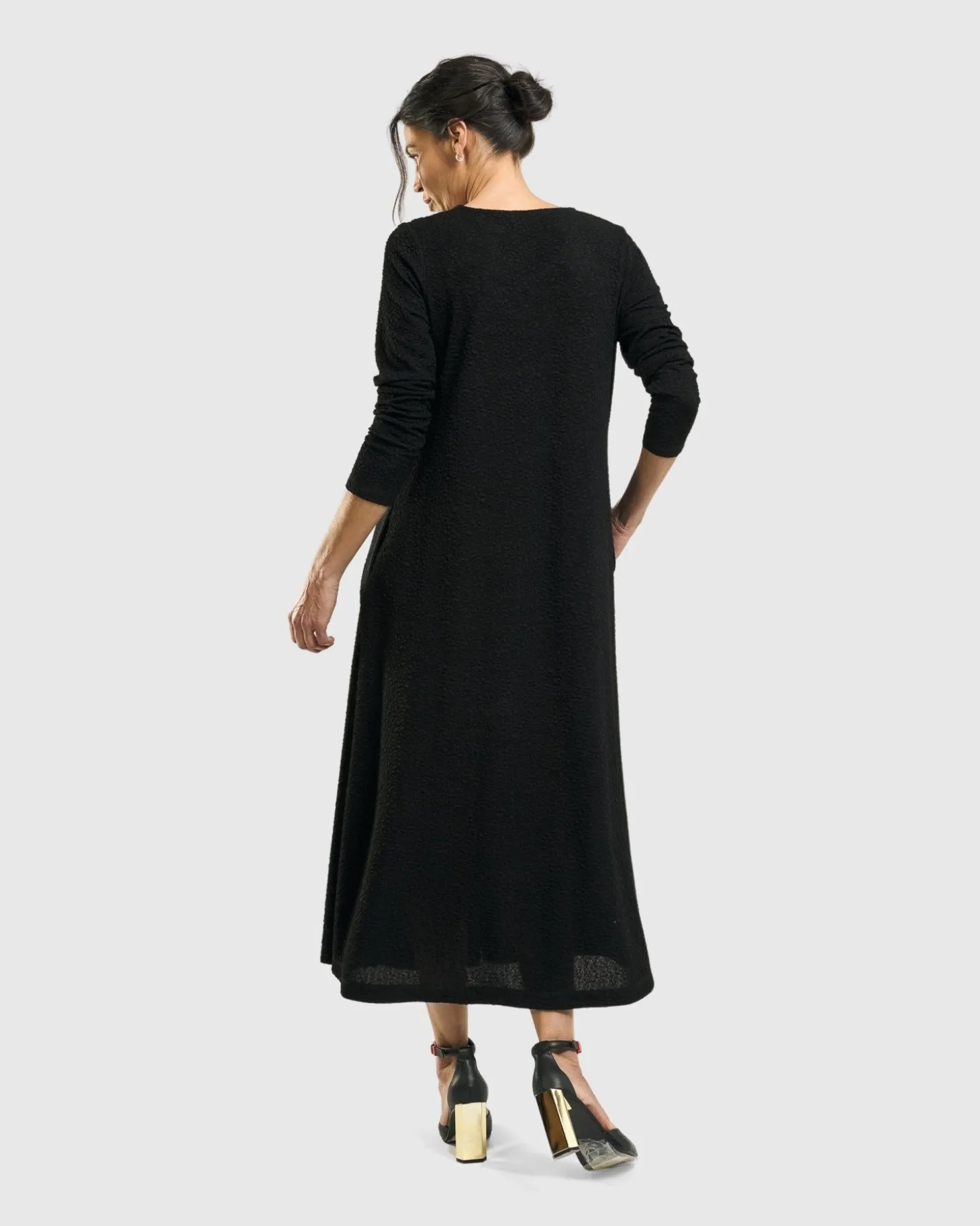 Women Alembika Sabrina A-Line Dress, Black