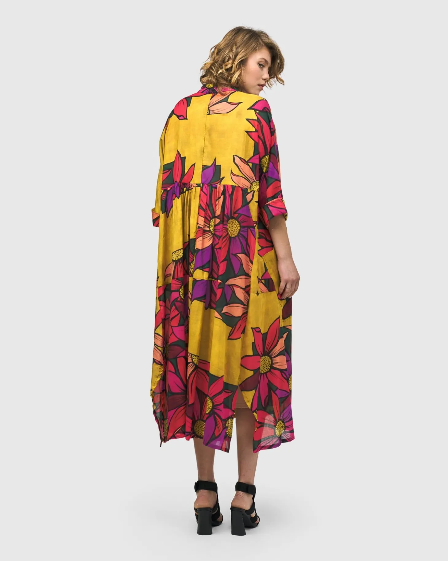 Women Alembika Saffron Shirt Dress, Bouquet