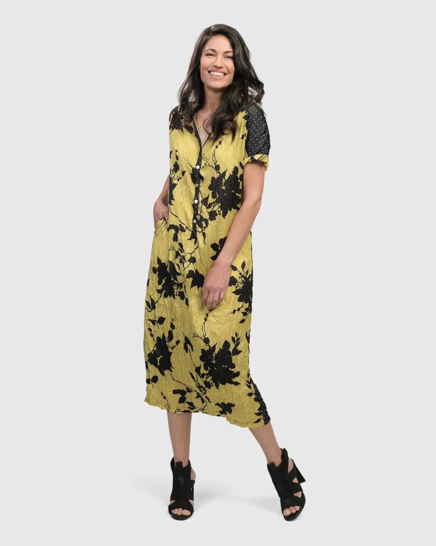 Women Alembika Sbagliato Button Down Dress, Mix