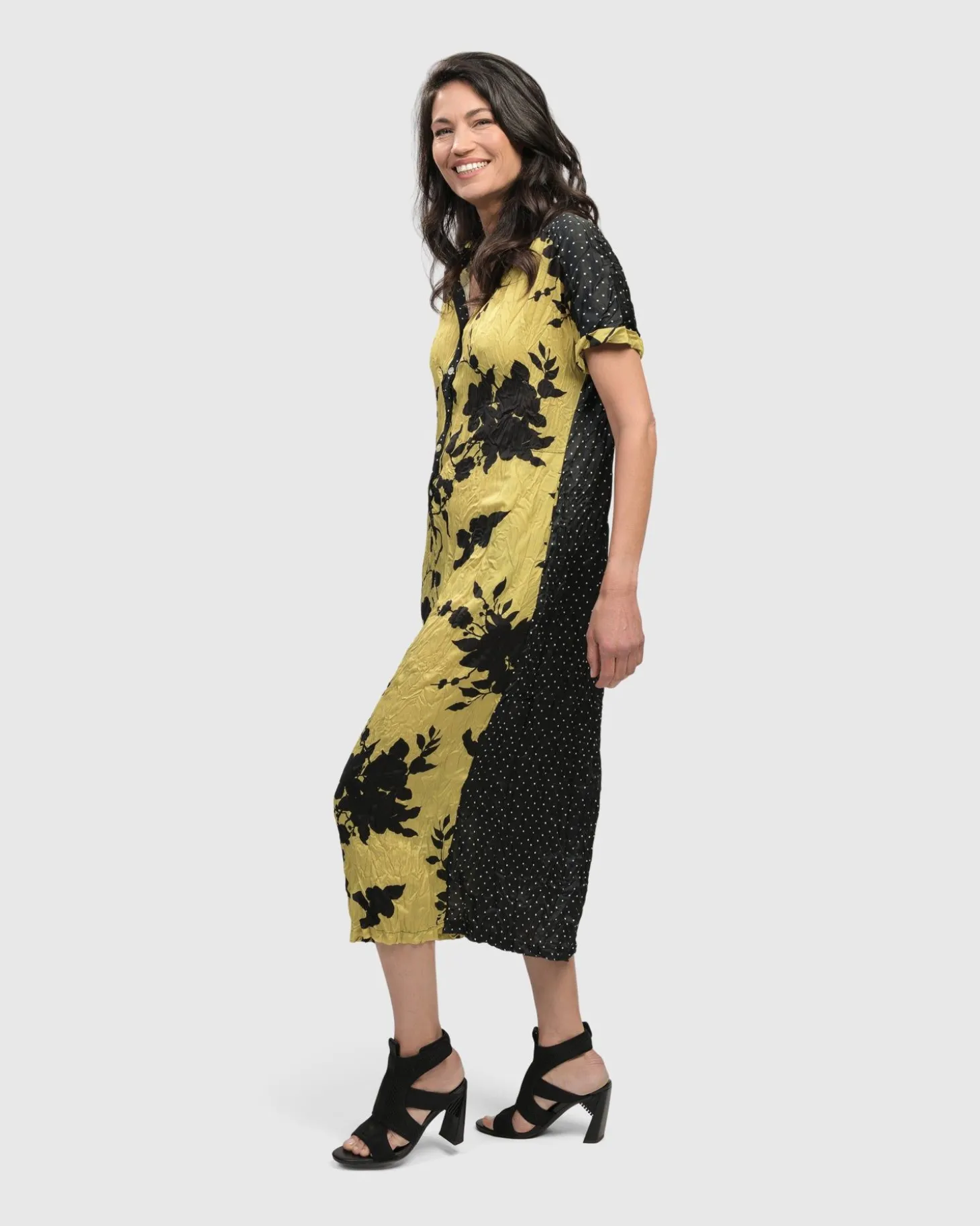 Women Alembika Sbagliato Button Down Dress, Mix