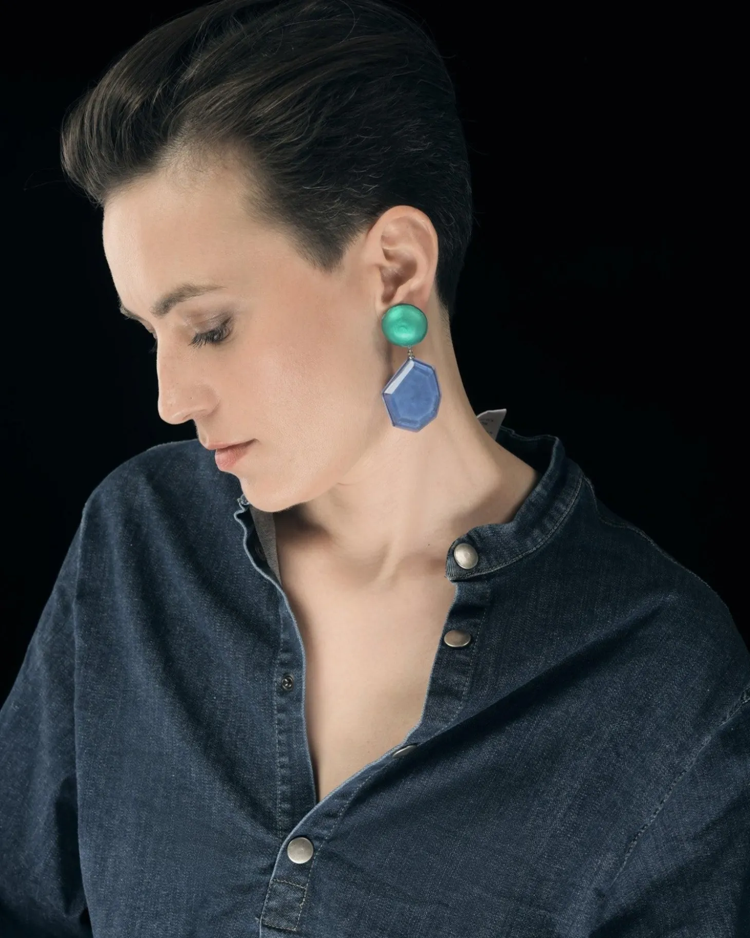 Women Alembika Sea & Sky Drop Earrings, Green/Blue