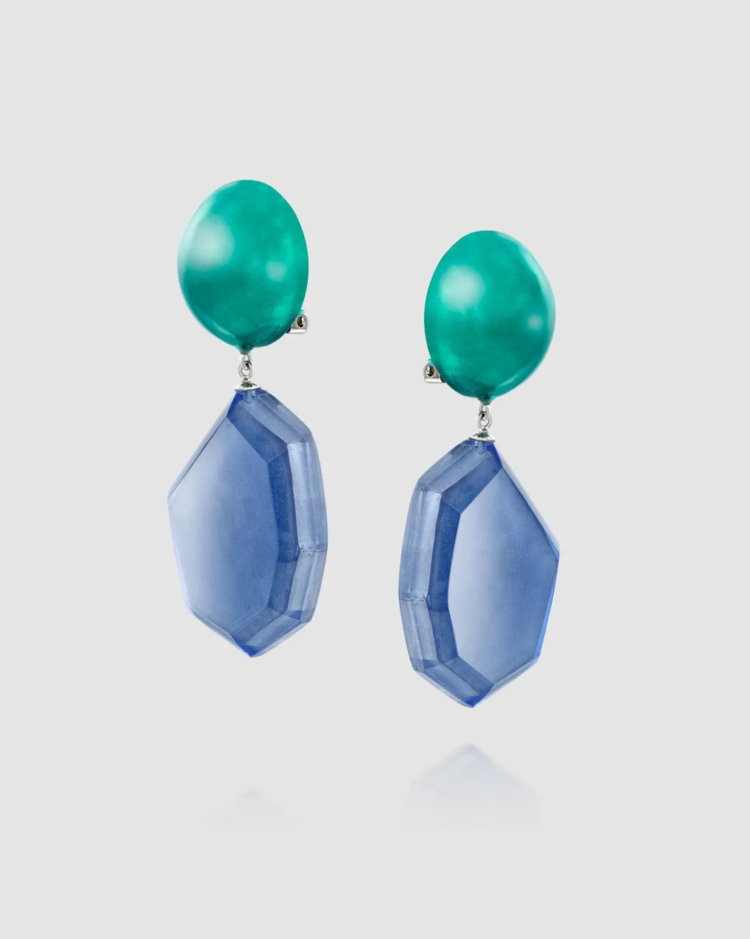 Women Alembika Sea & Sky Drop Earrings, Green/Blue