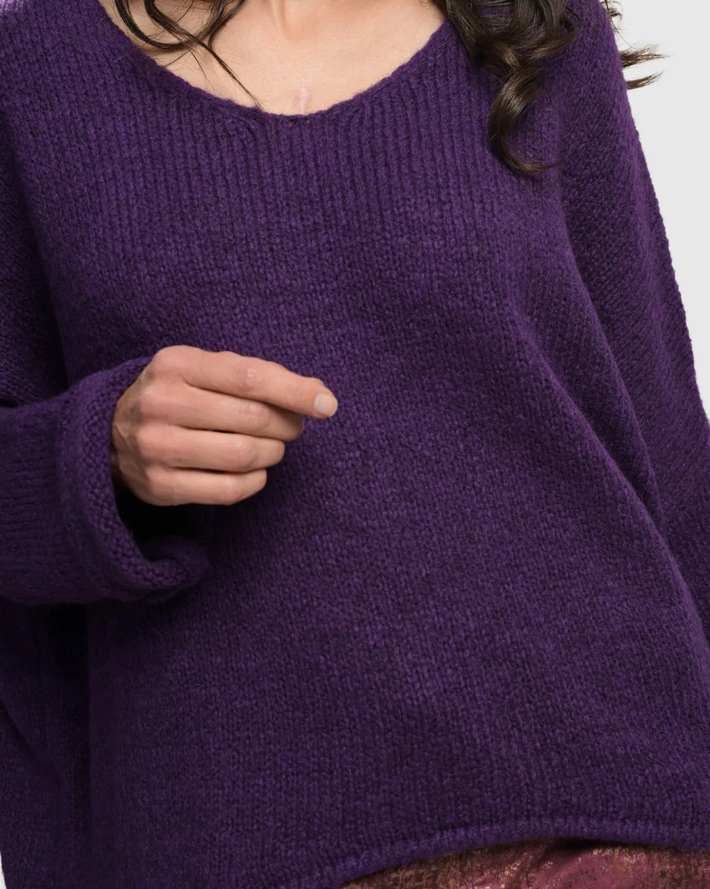 Women Alembika Siesta Oversized Sweater, Purple