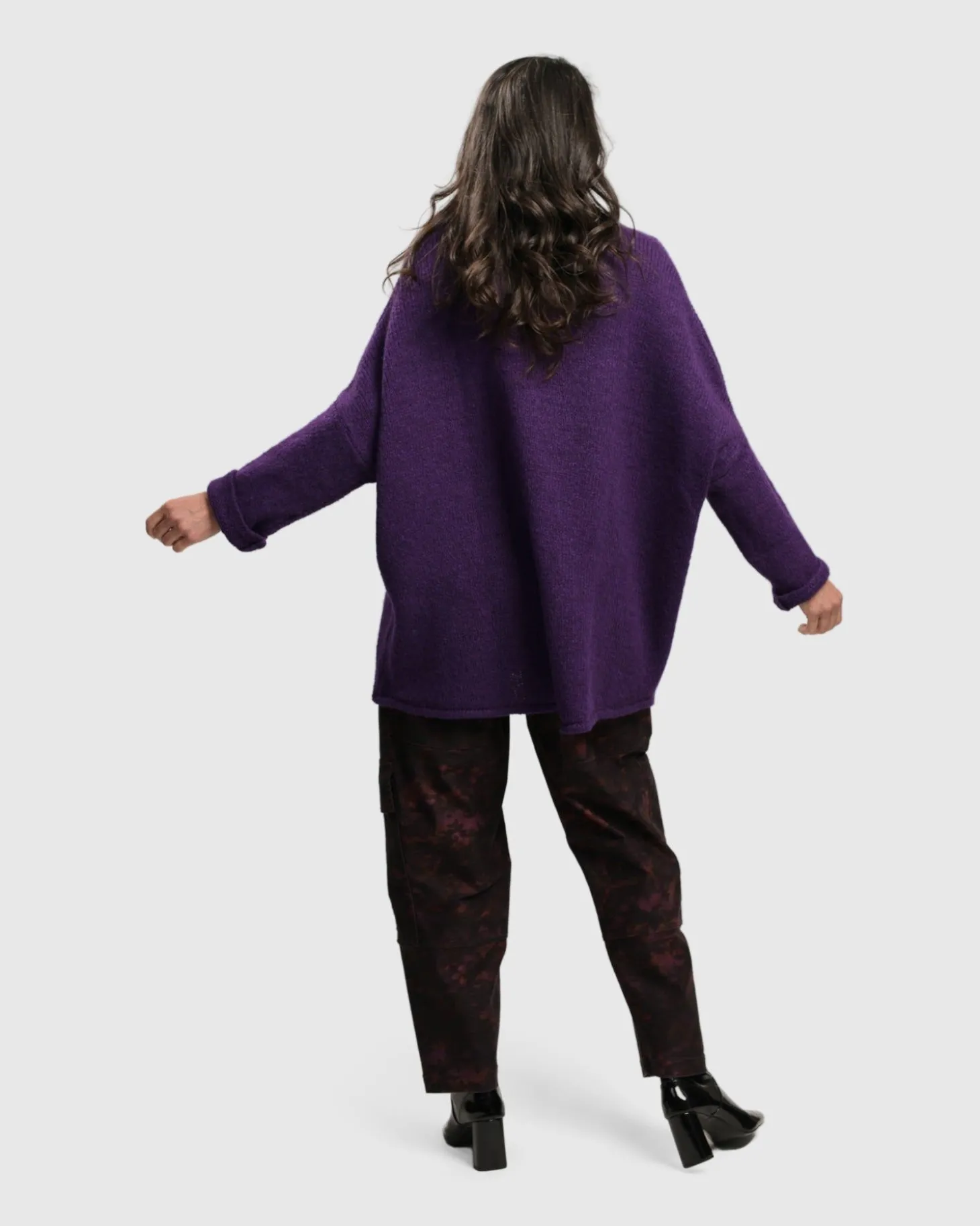 Women Alembika Siesta Oversized Sweater, Purple
