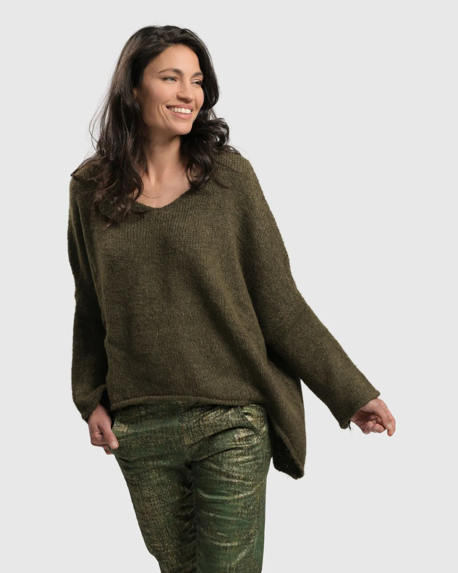 Women Alembika Siesta Oversized Sweater, Taupe