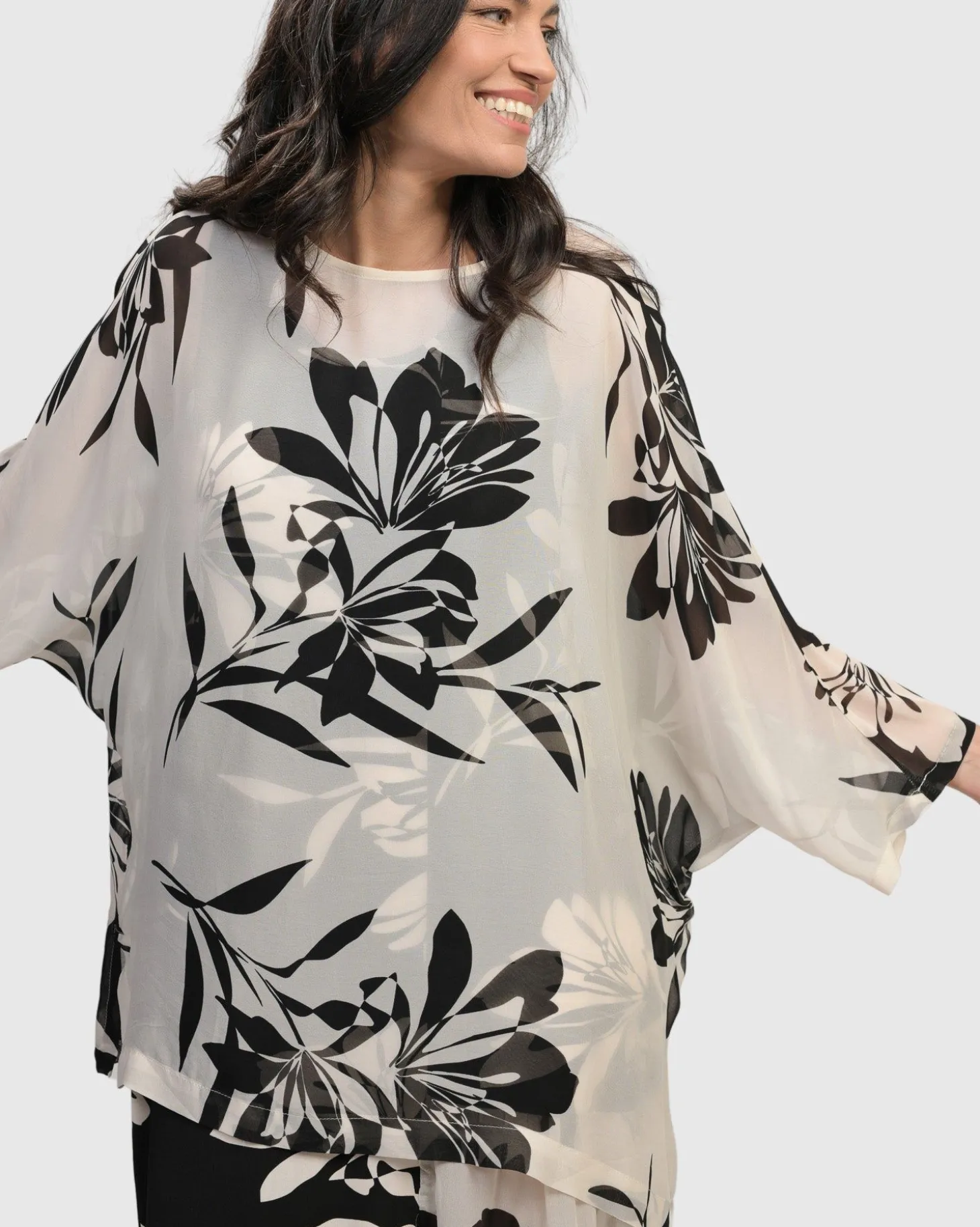 Women Alembika Sitting Poolside Tunic Top, Floral