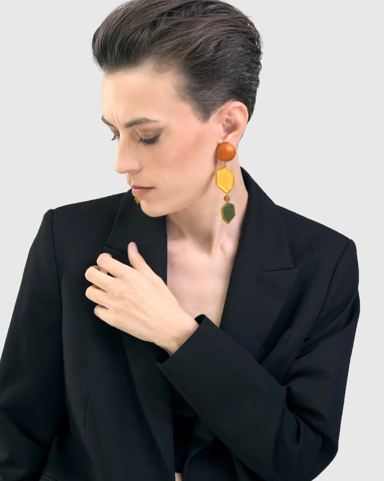 Women Alembika Spice Drop Earrings, Gold Multi
