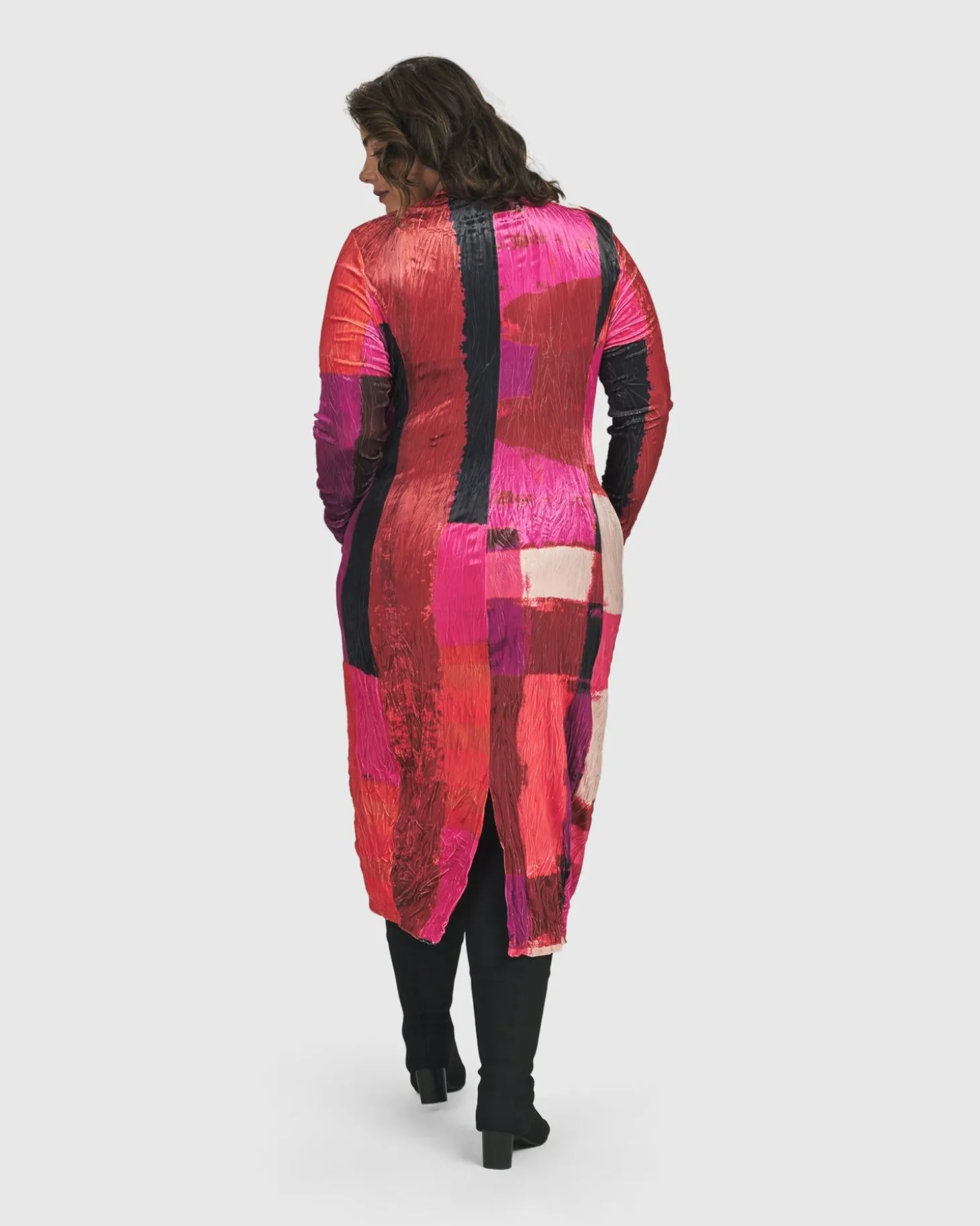 Women Alembika Sunset Strip Cocoon Dress, Magenta