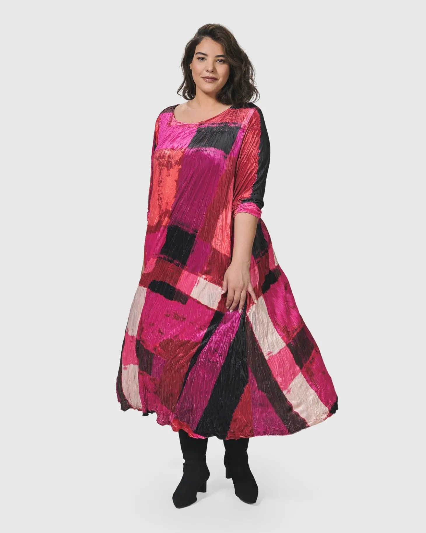 Women Alembika Sunset Strip Maxi Dress, Magenta