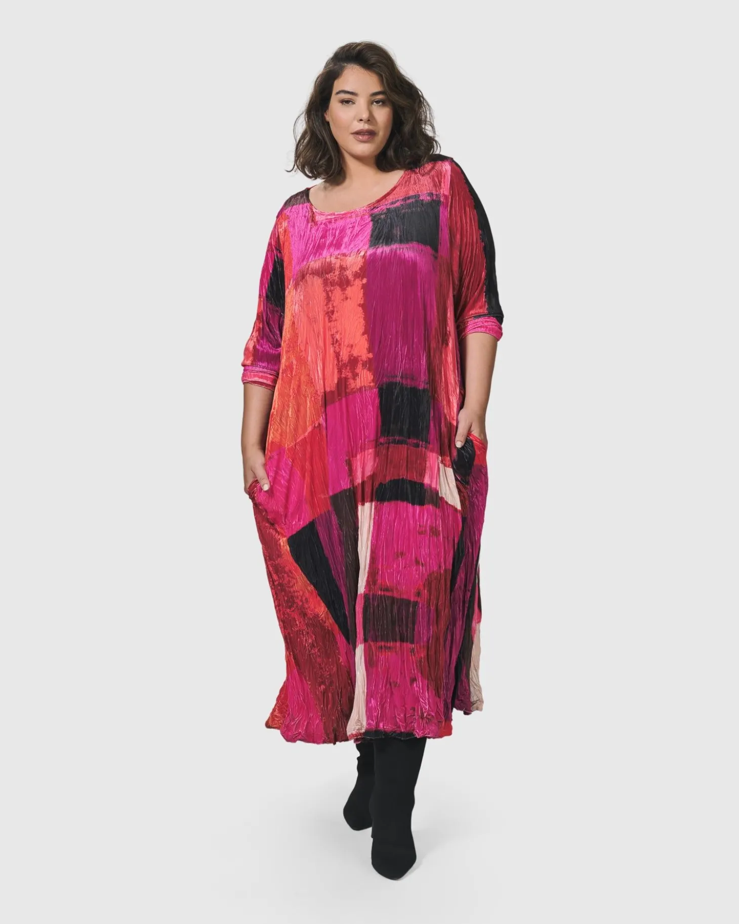 Women Alembika Sunset Strip Maxi Dress, Magenta