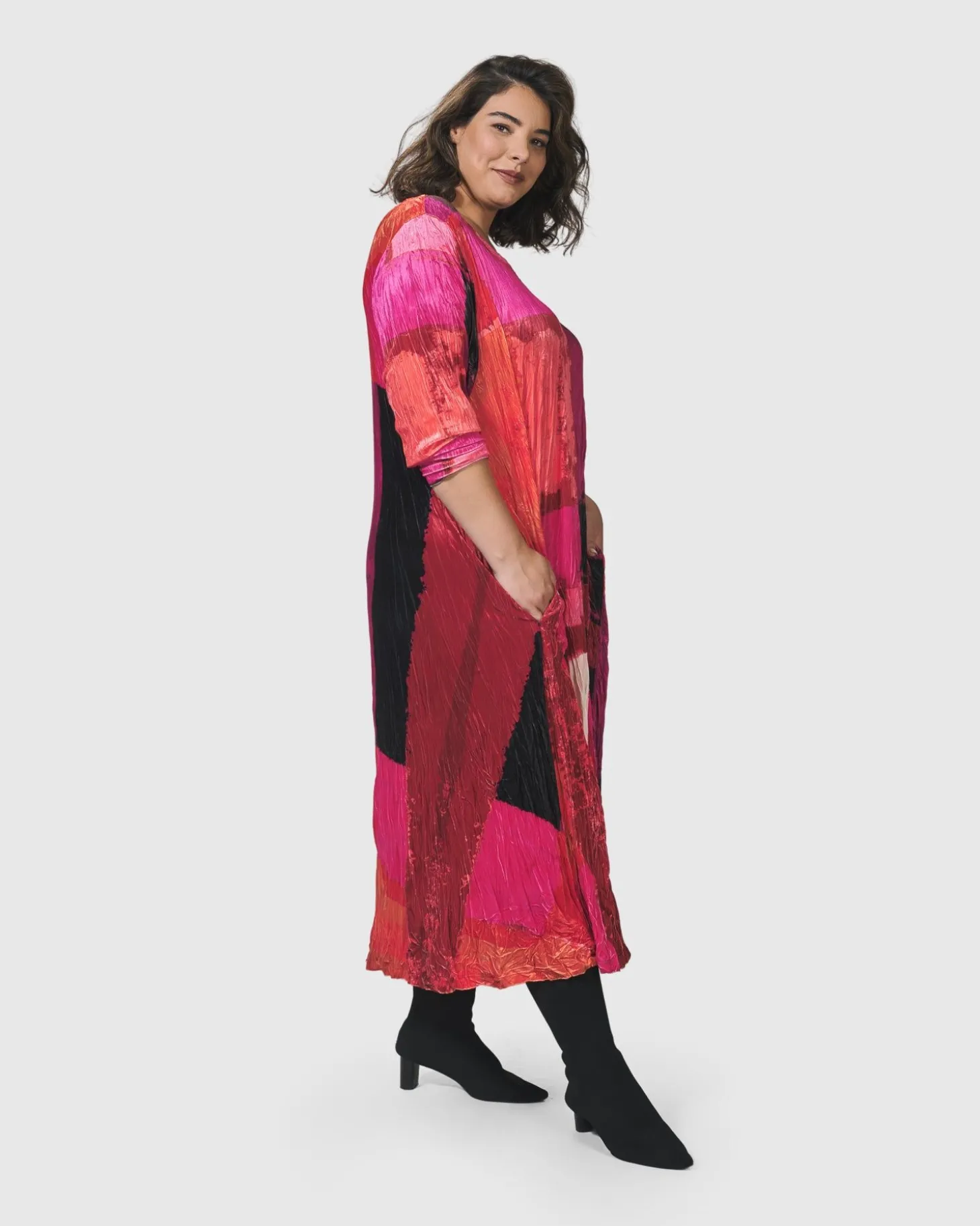 Women Alembika Sunset Strip Maxi Dress, Magenta