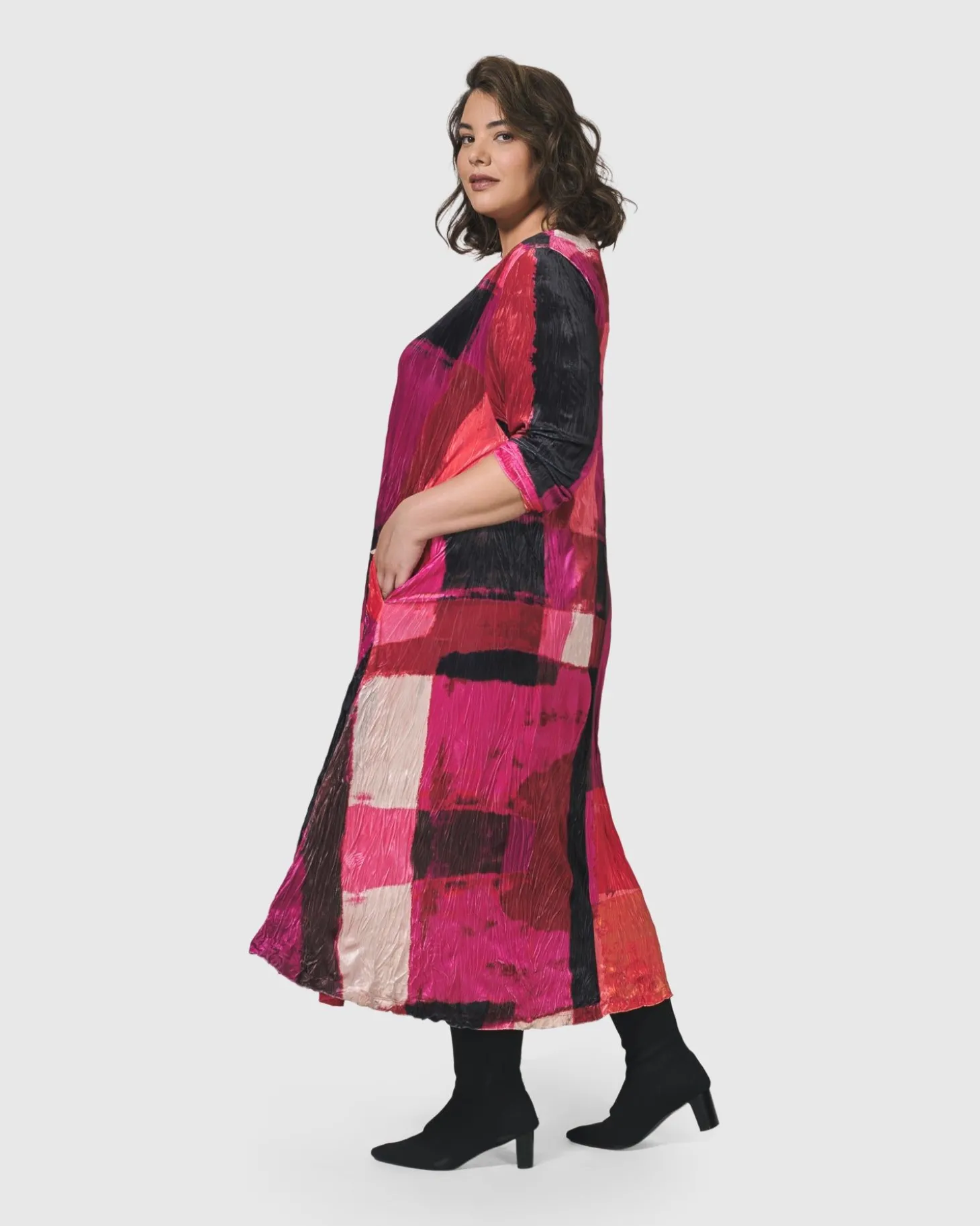 Women Alembika Sunset Strip Maxi Dress, Magenta