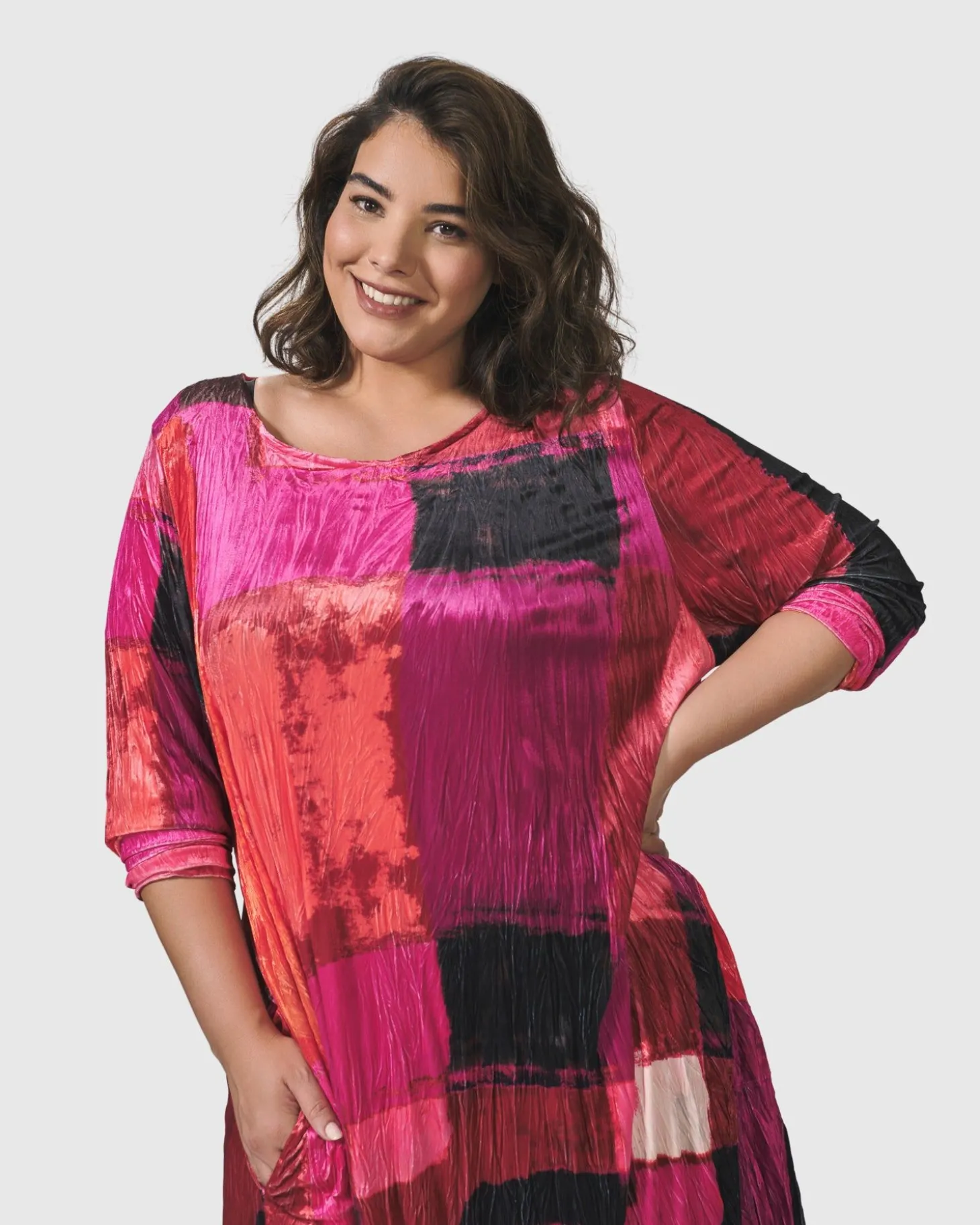 Women Alembika Sunset Strip Maxi Dress, Magenta