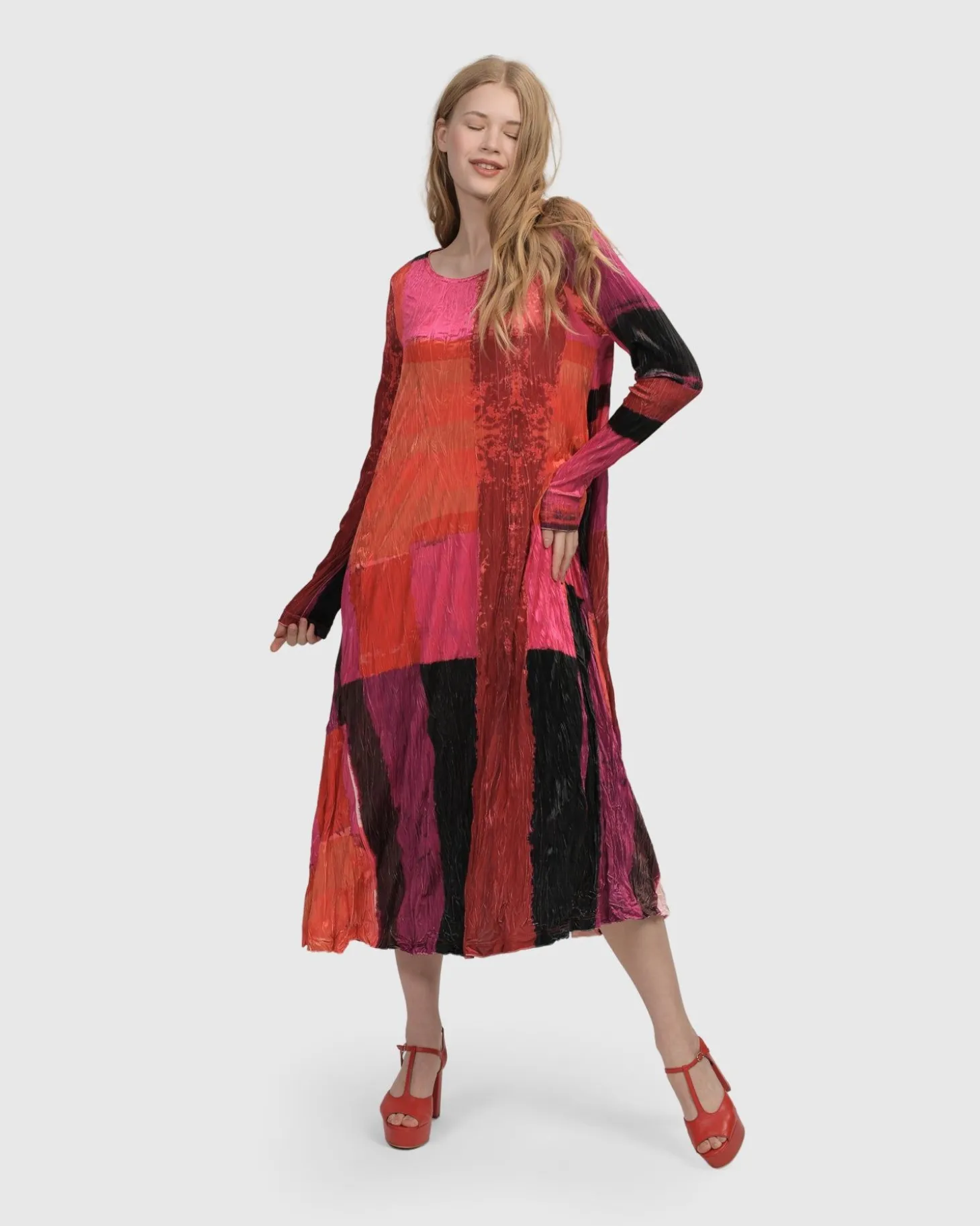 Women Alembika Sunset Strip Maxi Dress, Magenta