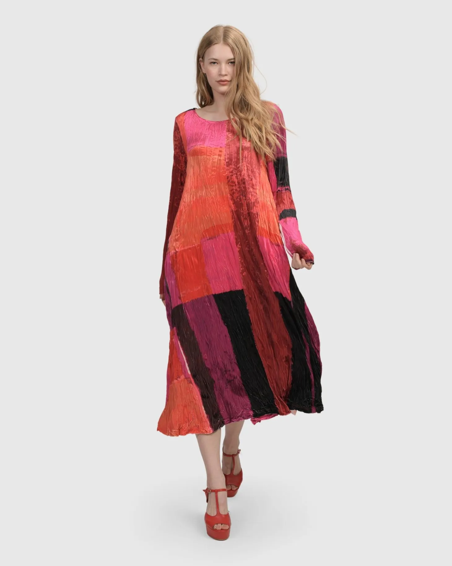 Women Alembika Sunset Strip Maxi Dress, Magenta
