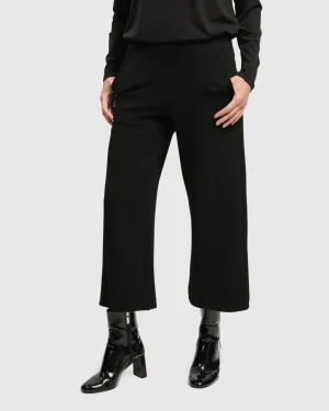 Women Alembika Superb Waffle Weave Ankle Pants, Black