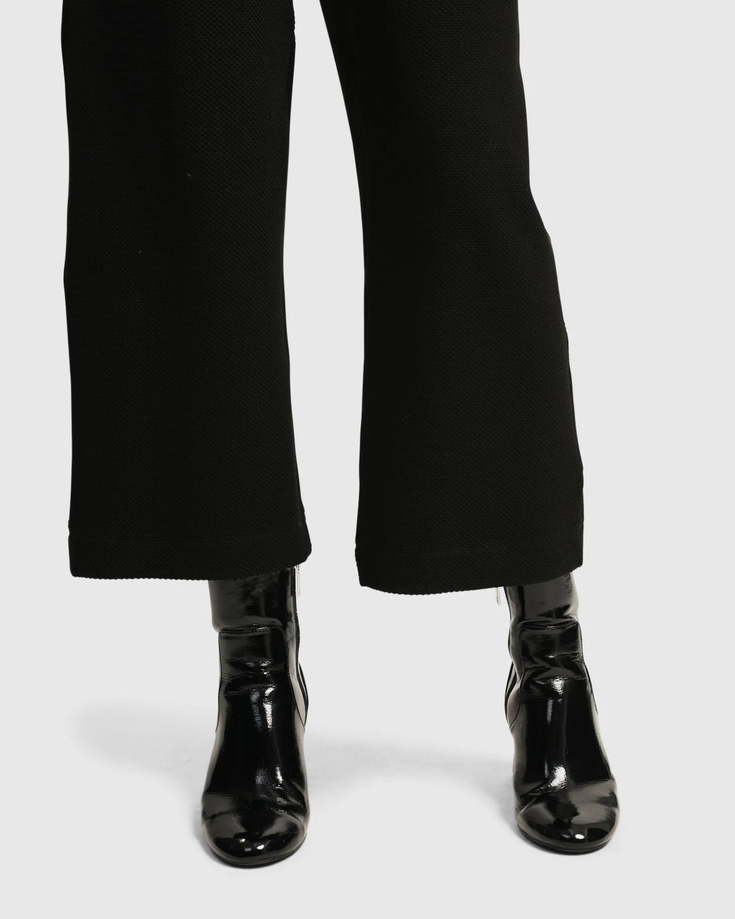 Women Alembika Superb Waffle Weave Ankle Pants, Black