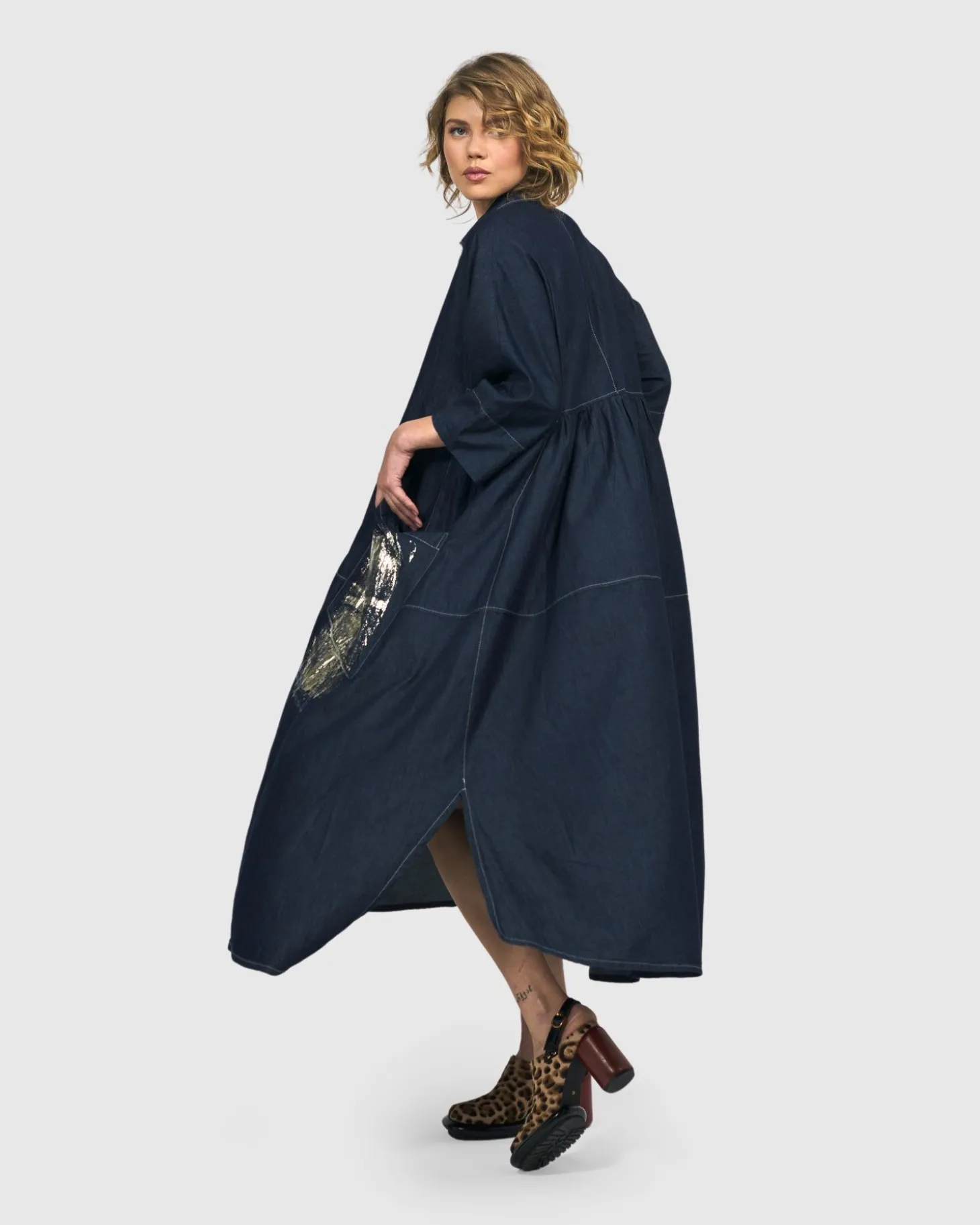 Women Alembika Tacoma Trapeze Dress, Denim