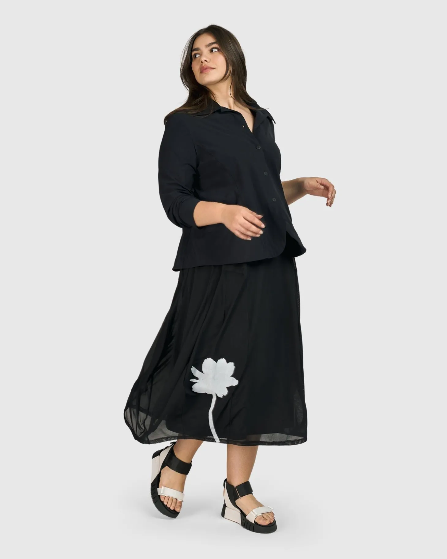 Women Alembika Tekbika Antoinette Flared Cocoon Skirt, Tulle