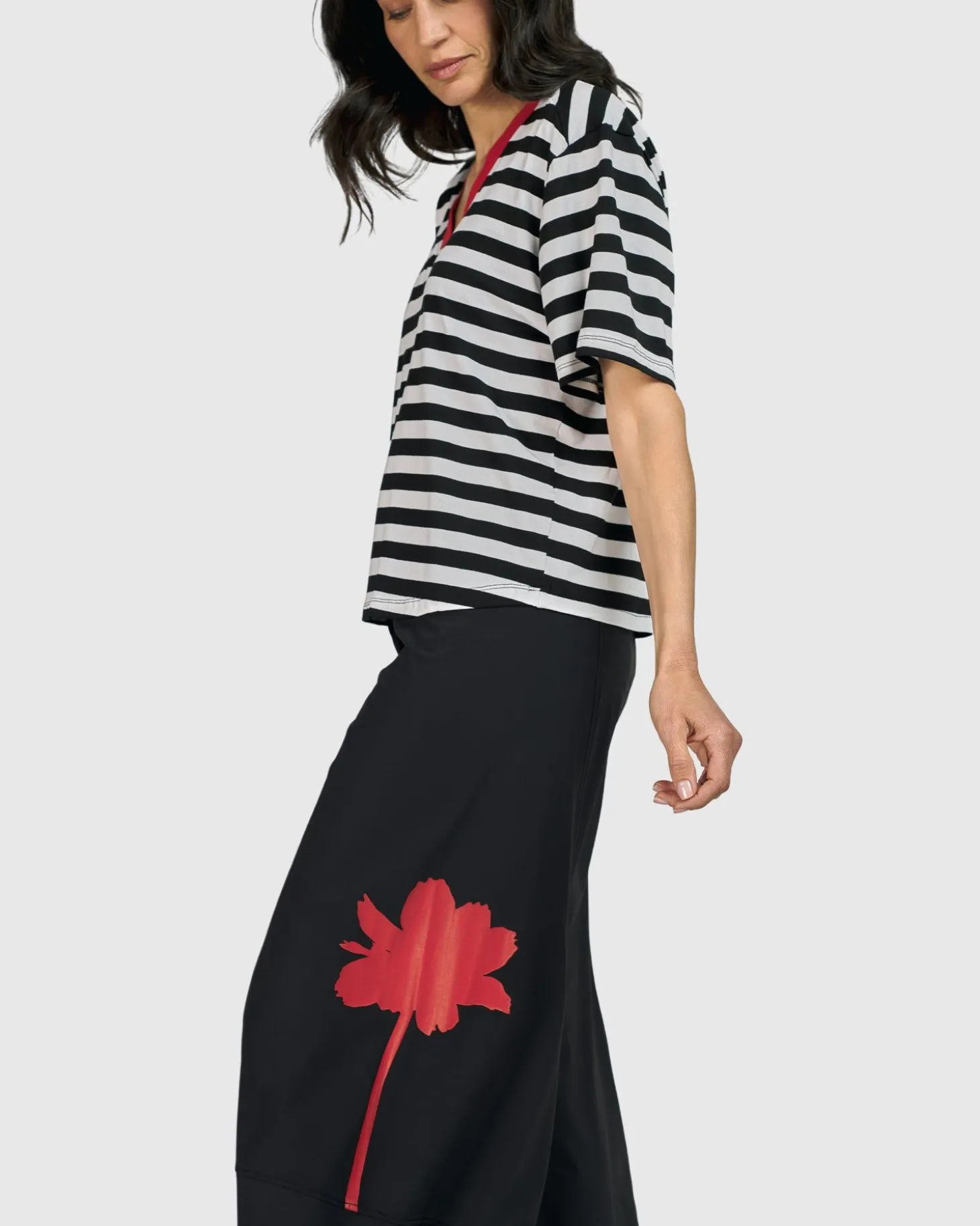 Women Alembika Tekbika Baudelaire Day Tee, Stripes