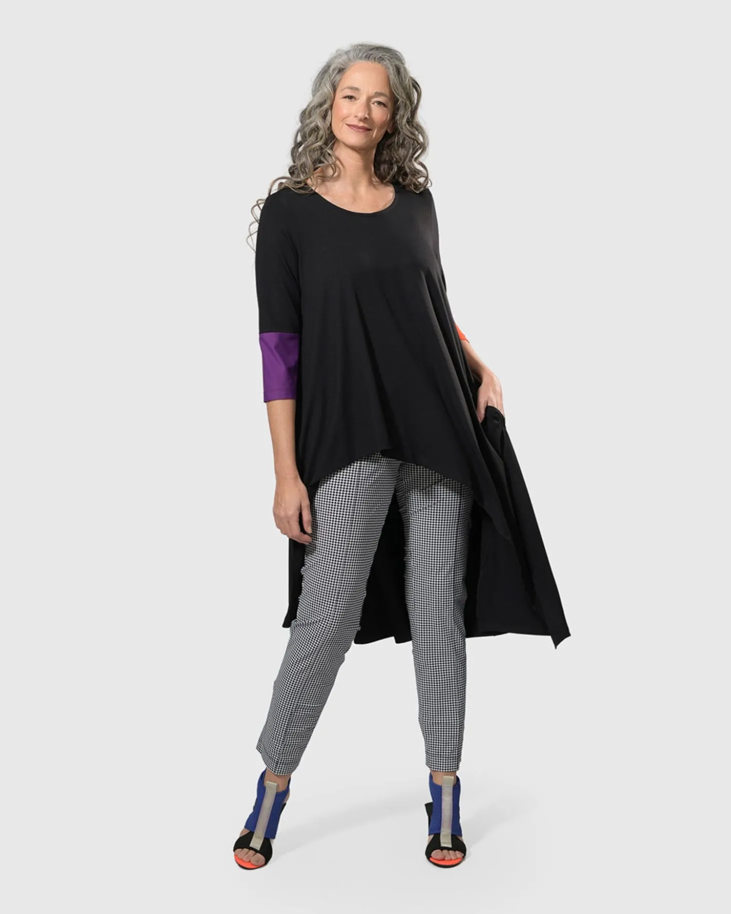 Women Alembika Tekbika Belinda Hi-Lo Tunic Top, Multi