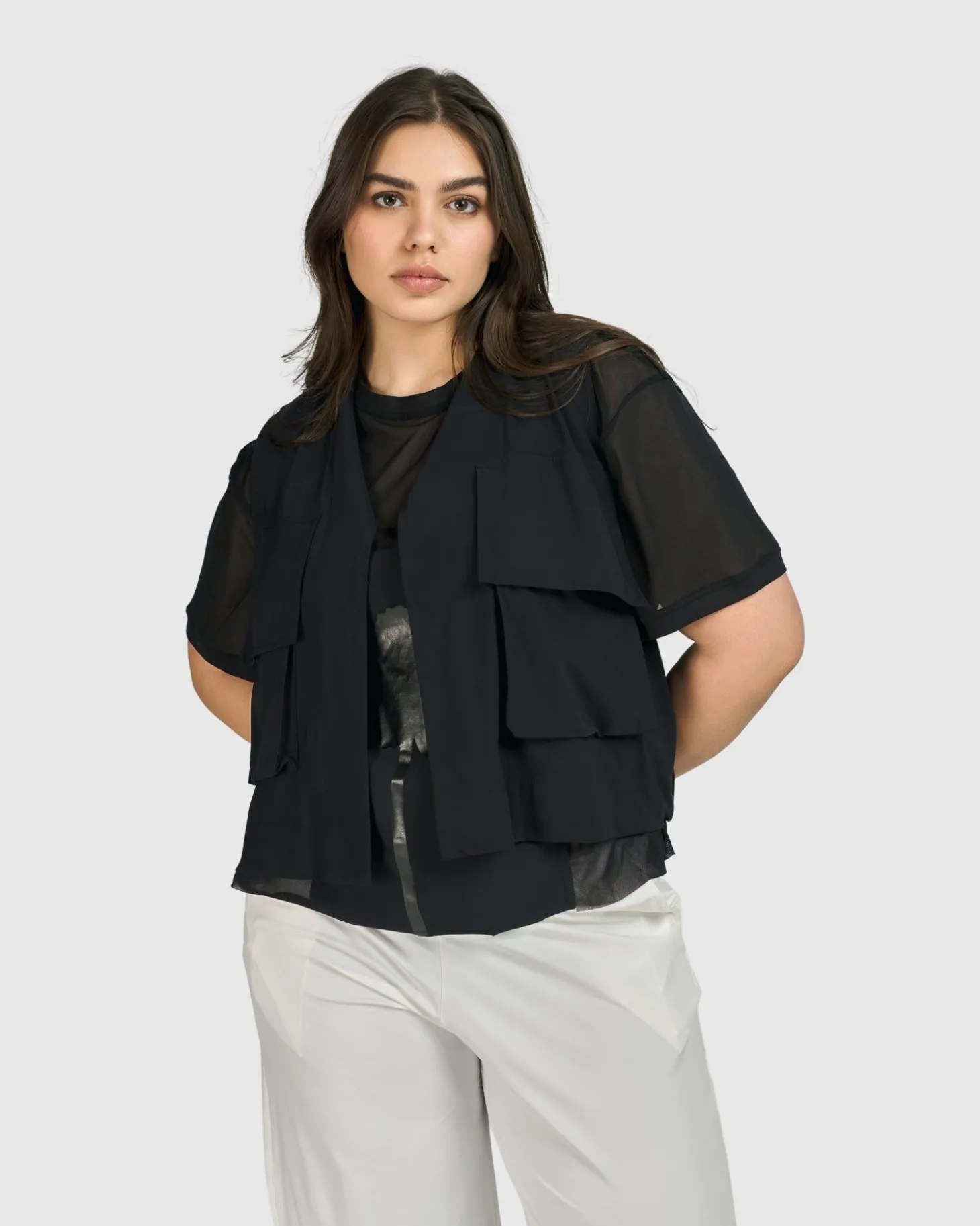 Women Alembika Tekbika Cannes Cargo Vest, Black
