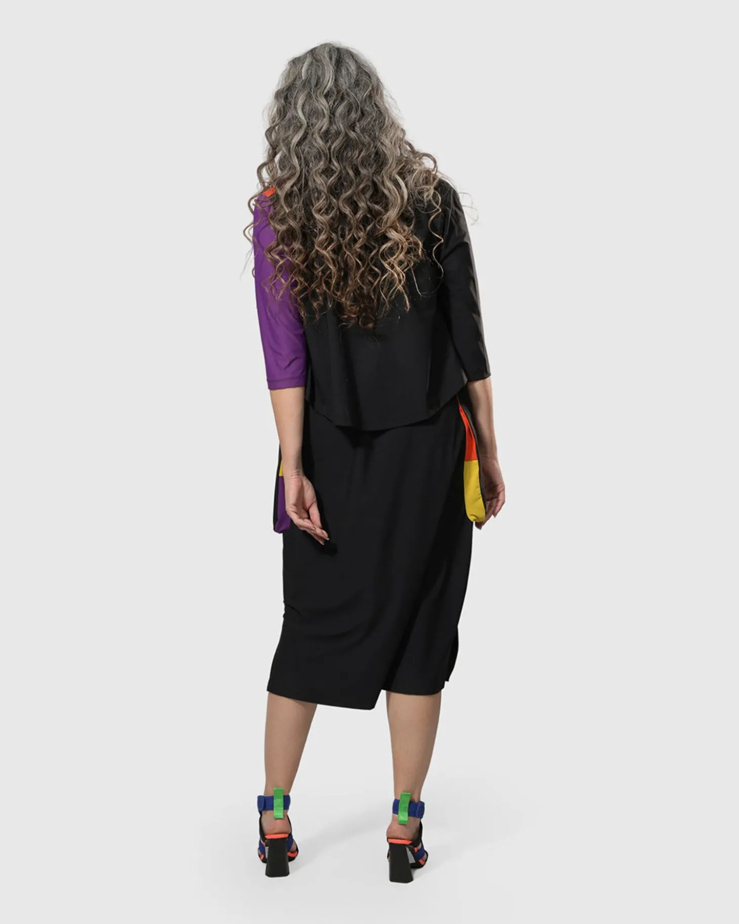 Women Alembika Tekbika Colorblock Crop Cardigan Jacket, Multi