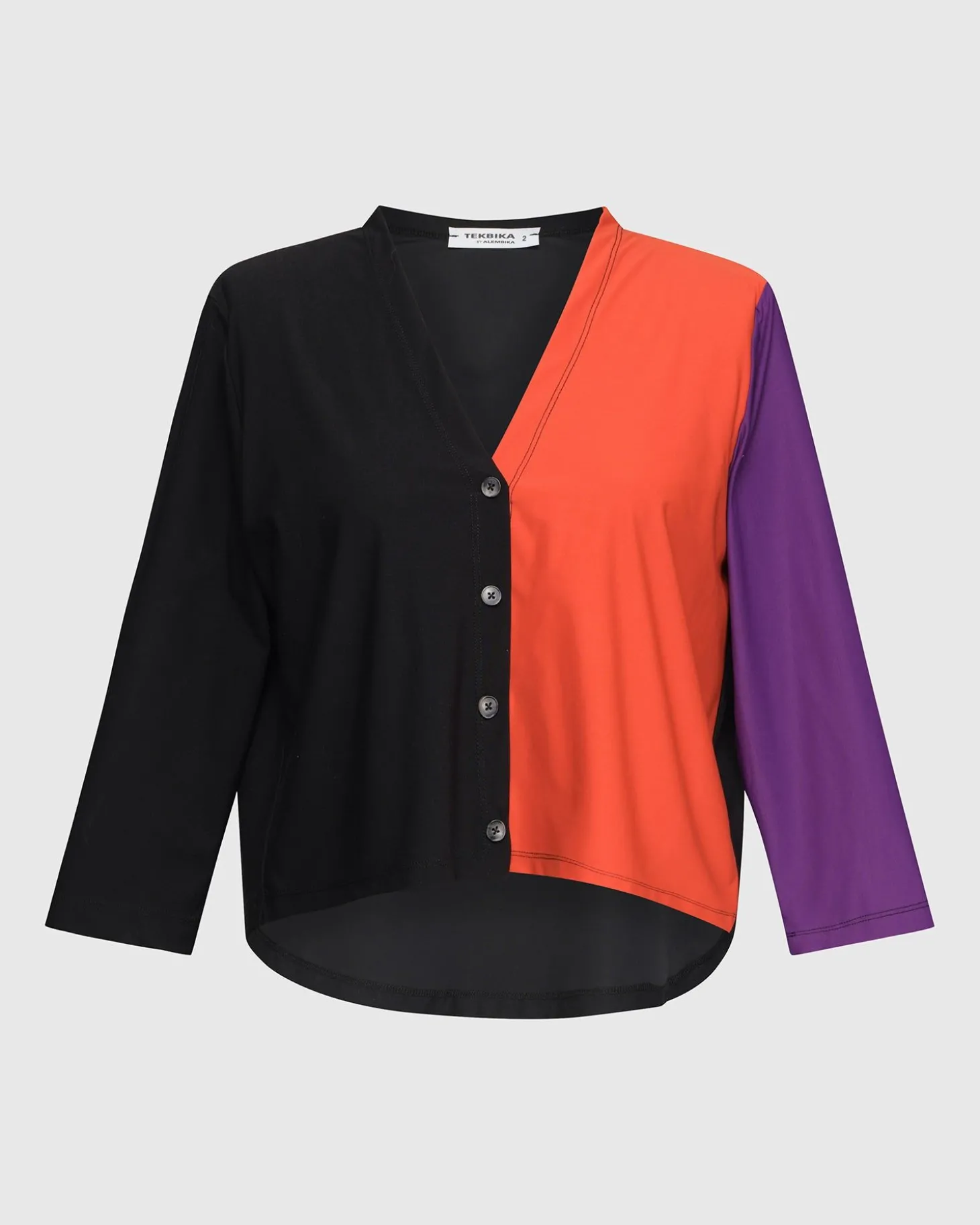 Women Alembika Tekbika Colorblock Crop Cardigan Jacket, Multi