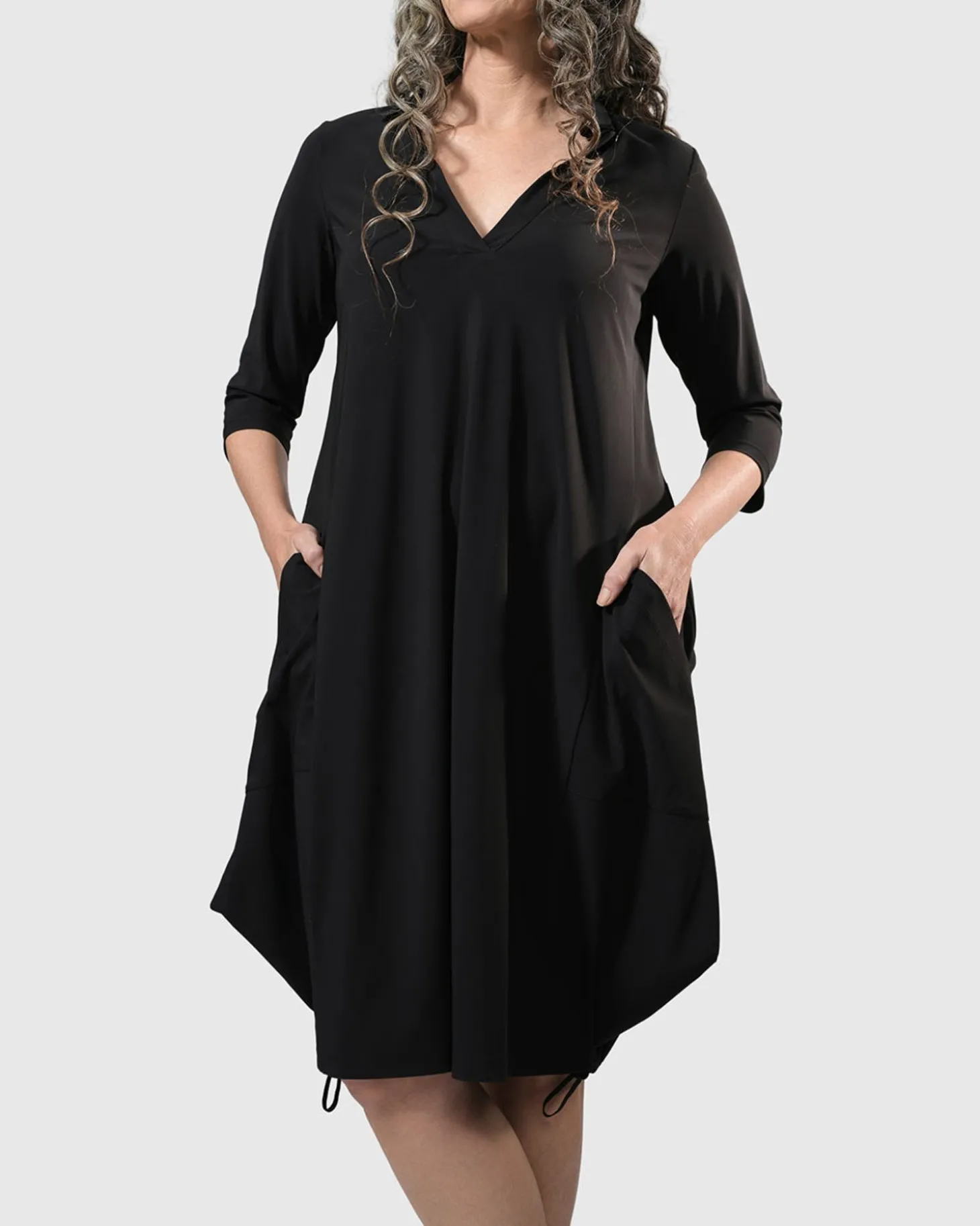 Women Alembika Tekbika Popover Dress, Black
