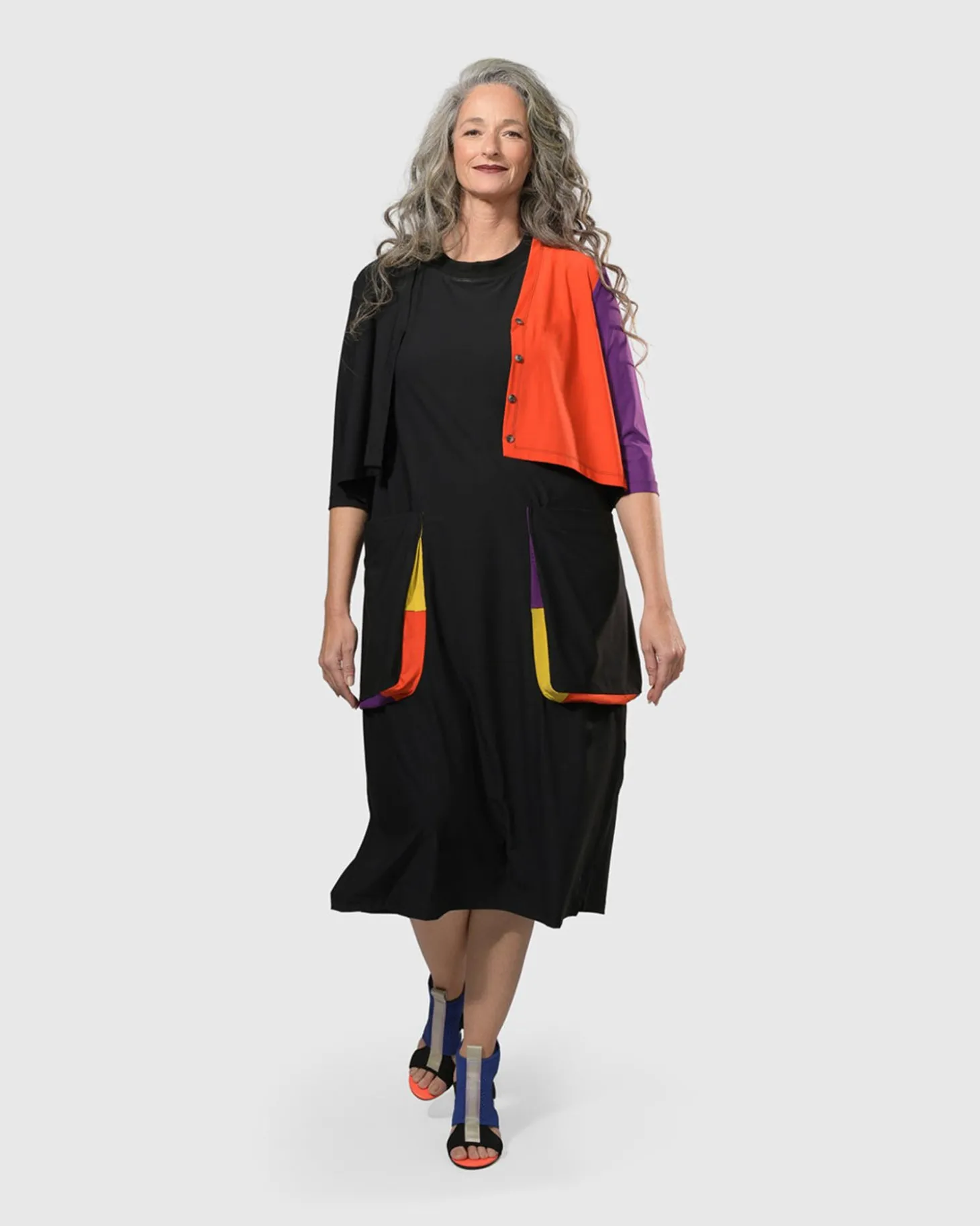 Women Alembika Tekbika Poppy Sleeveless Pocket Dress, Multi
