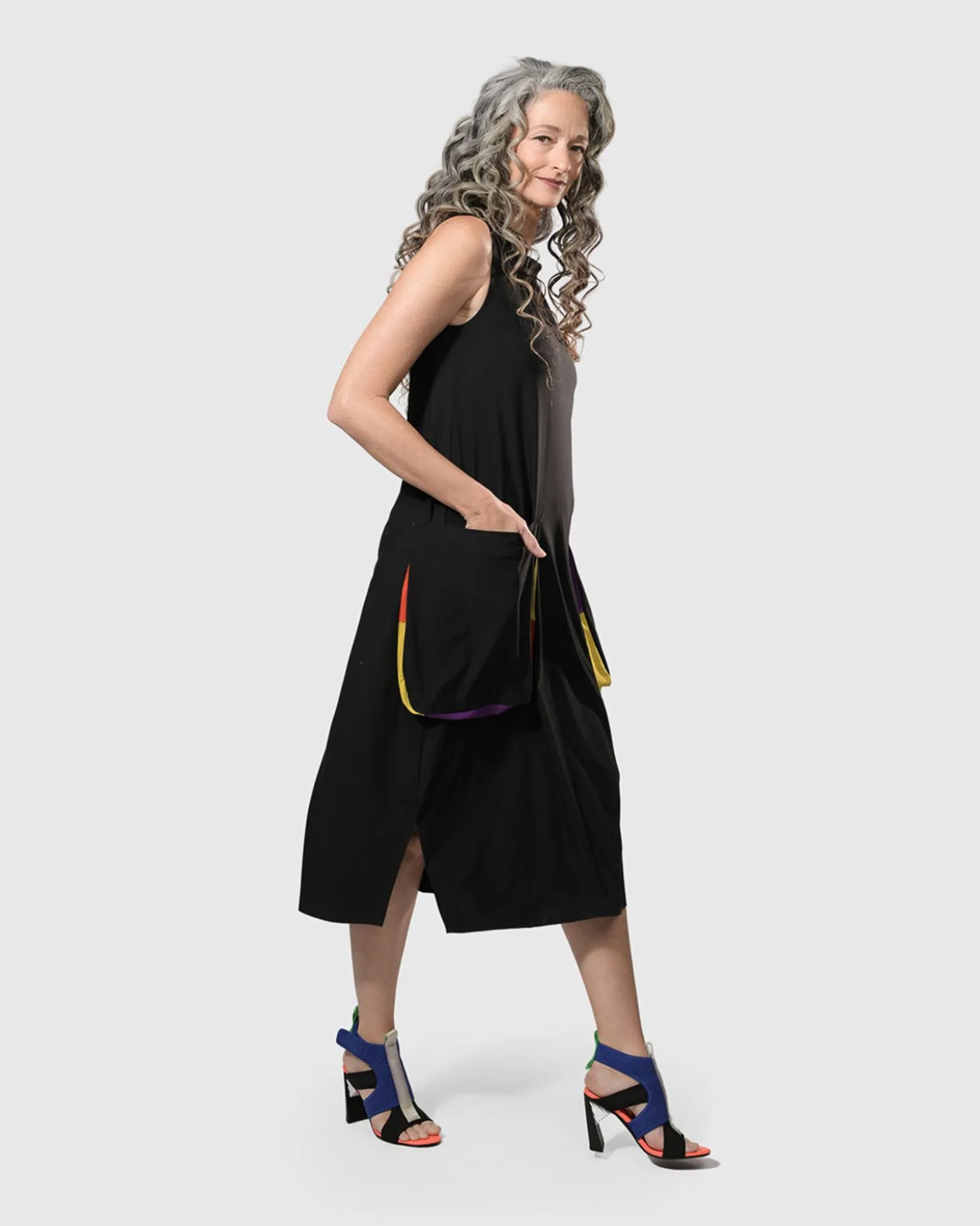 Women Alembika Tekbika Poppy Sleeveless Pocket Dress, Multi
