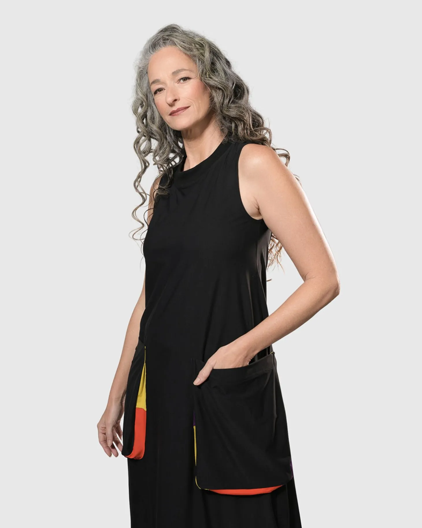 Women Alembika Tekbika Poppy Sleeveless Pocket Dress, Multi