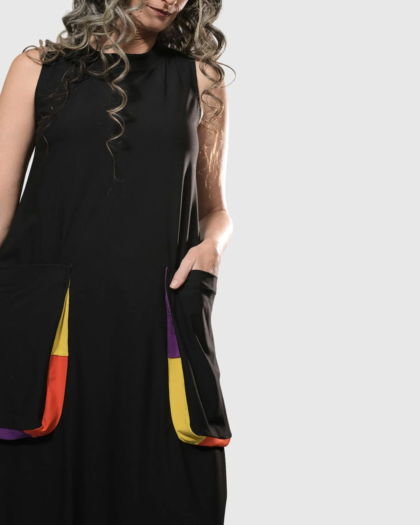 Women Alembika Tekbika Poppy Sleeveless Pocket Dress, Multi
