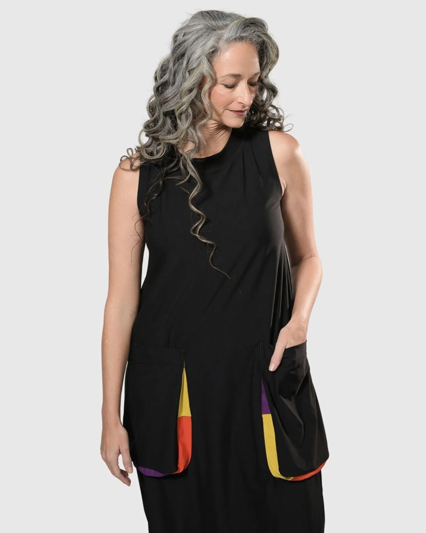 Women Alembika Tekbika Poppy Sleeveless Pocket Dress, Multi