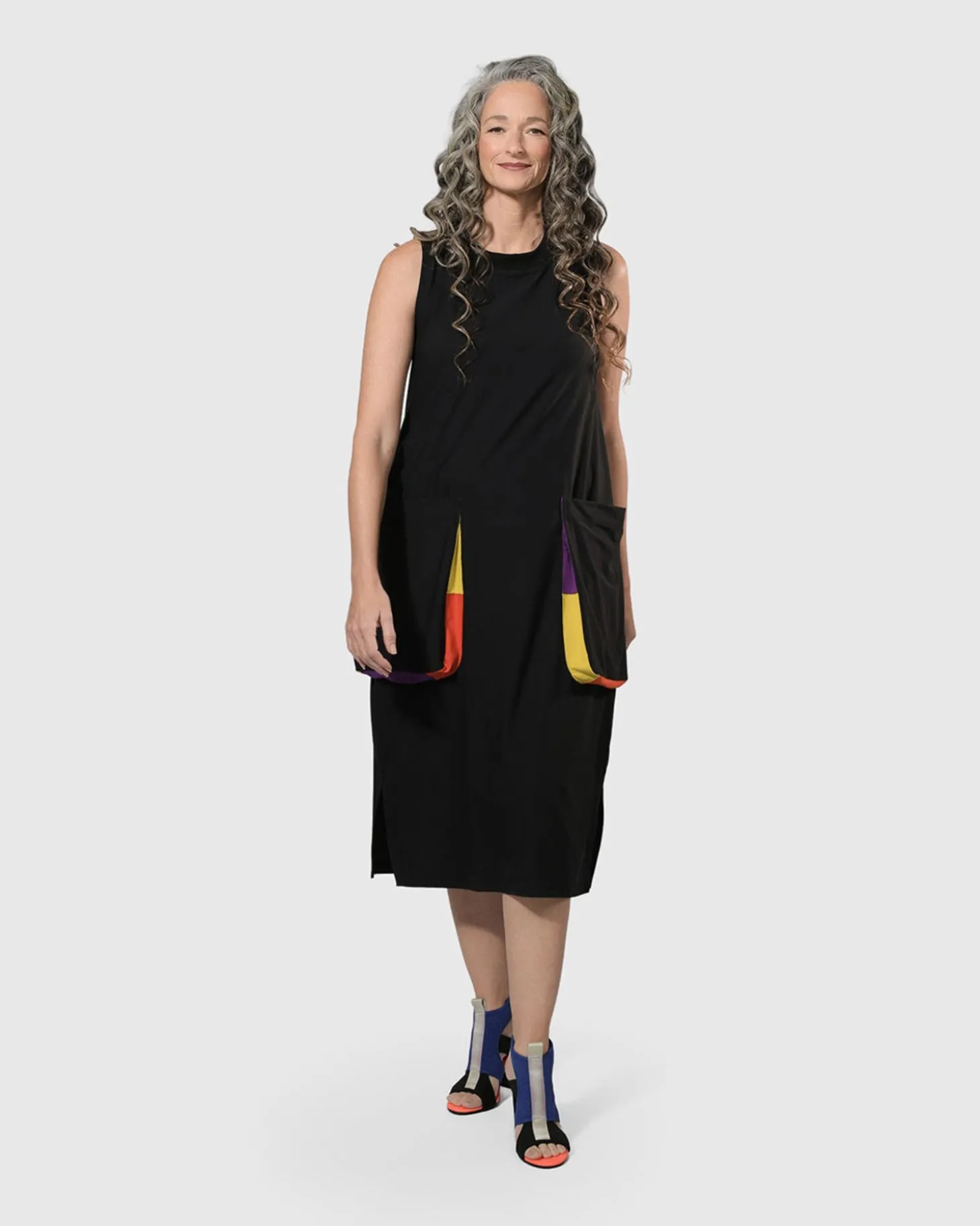 Women Alembika Tekbika Poppy Sleeveless Pocket Dress, Multi