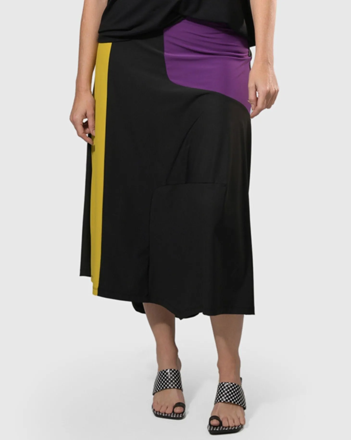 Women Alembika Tekbika Swing Maxi Skirt, Multi/Yellow