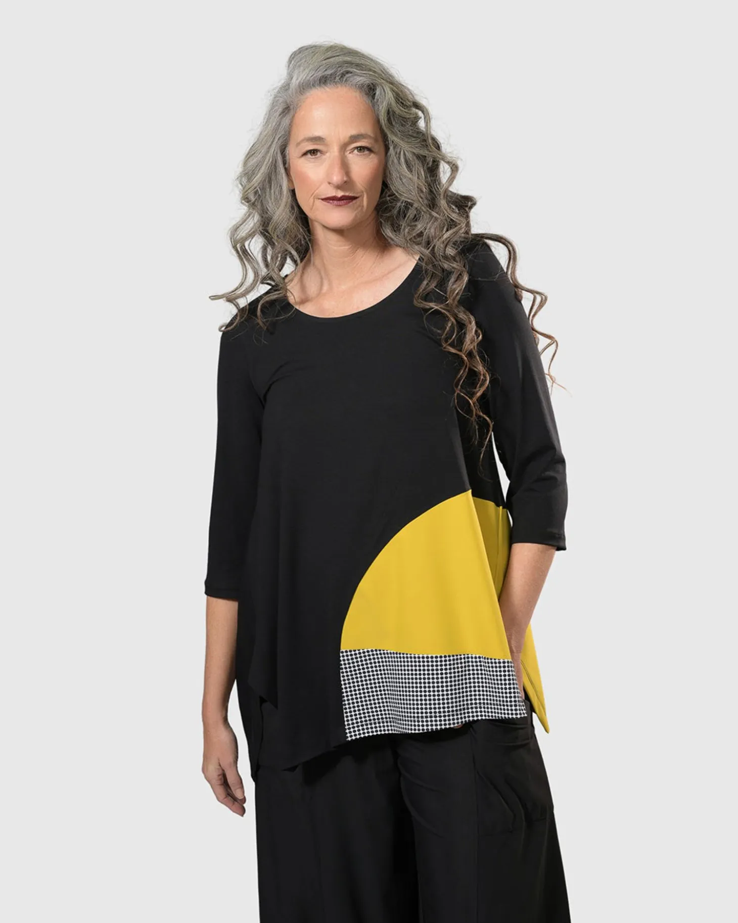 Women Alembika Tekbika Tamara Tunic Top, Yellow