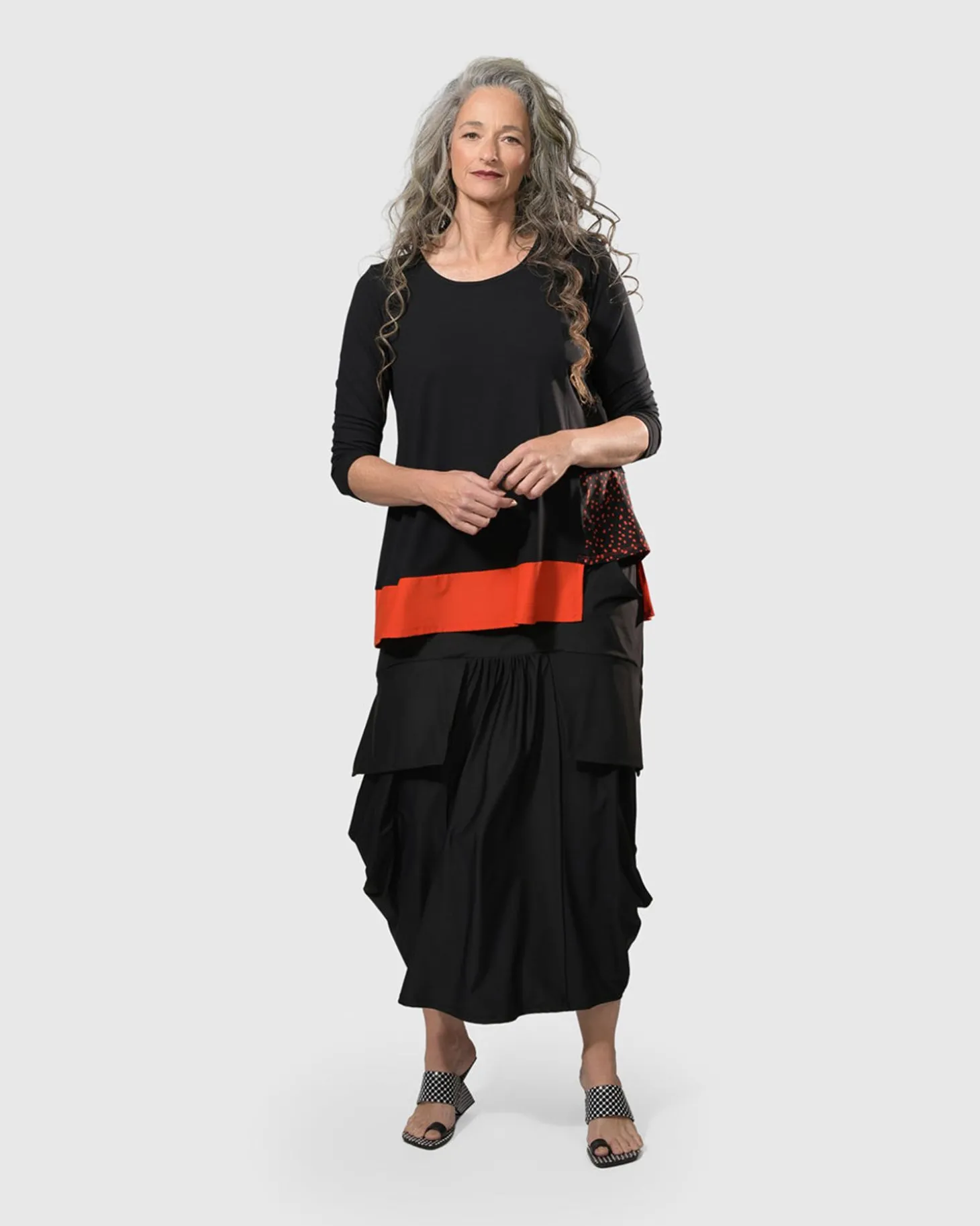 Women Alembika Tekbika Victoria Tunic Top, Flame