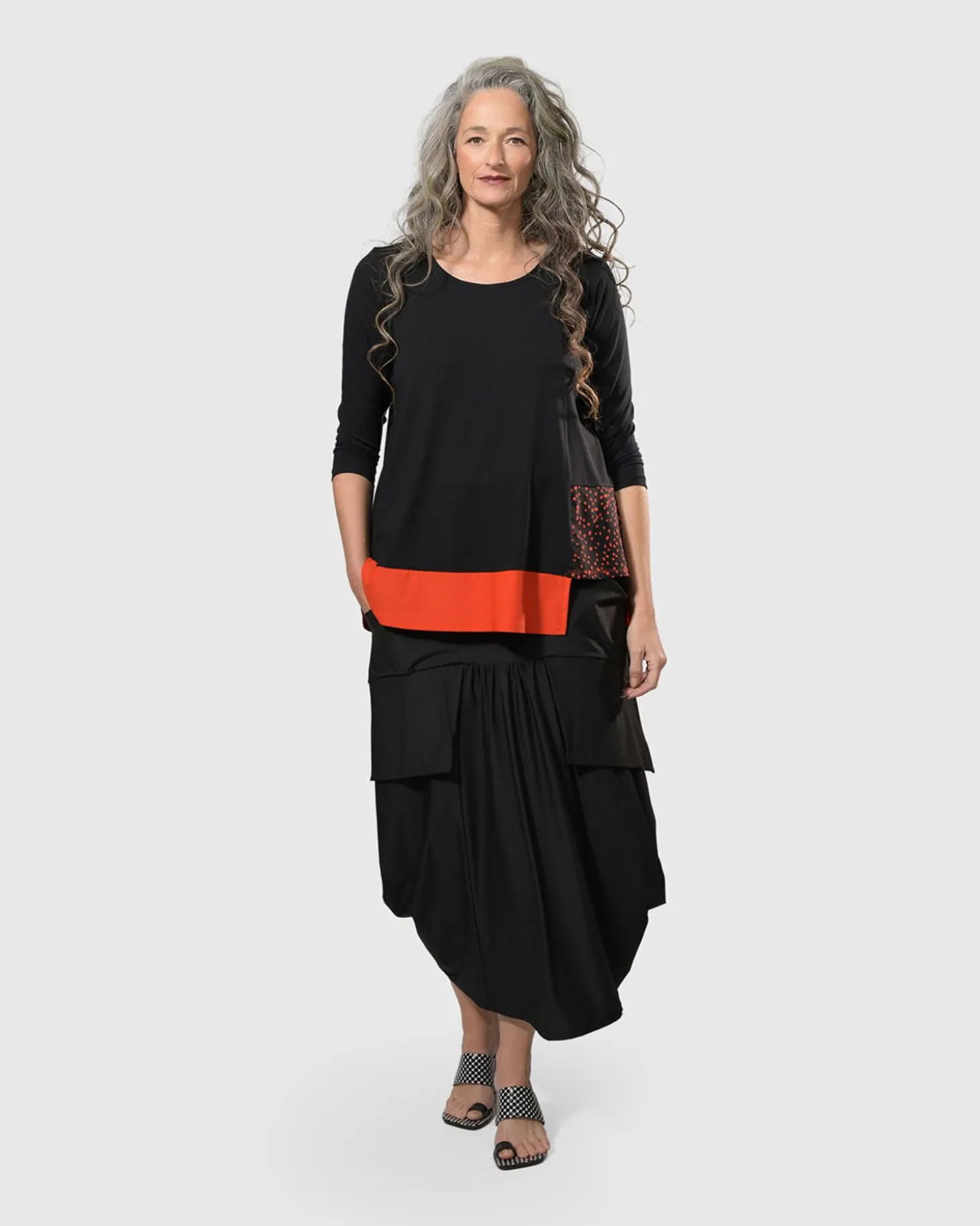 Women Alembika Tekbika Victoria Tunic Top, Flame