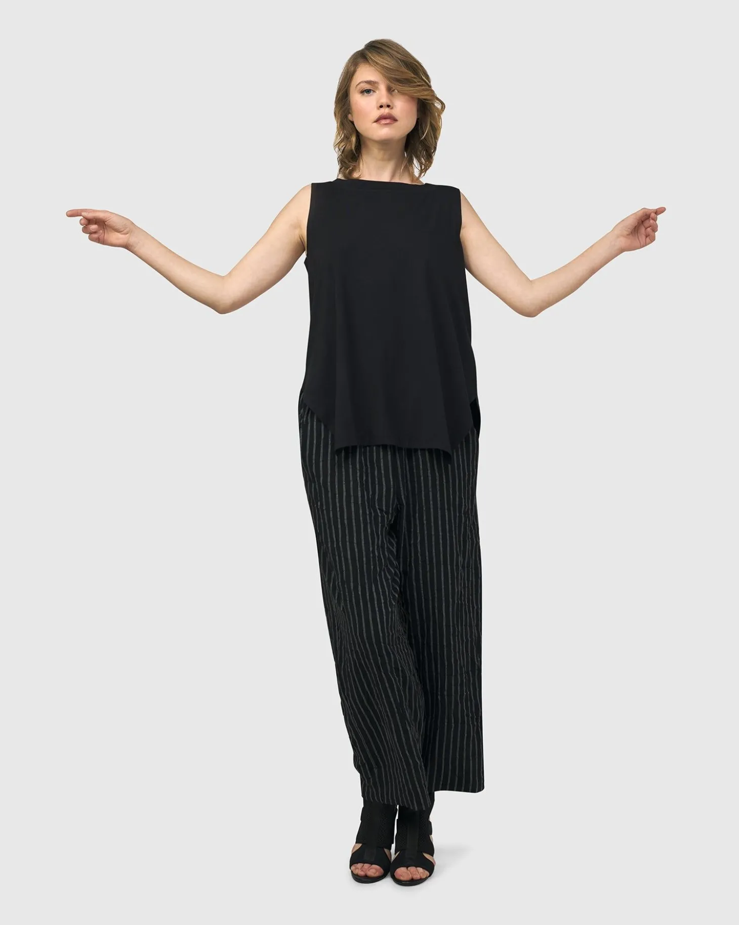 Women Alembika Thera Relaxed Straight Leg Pants, Stripes