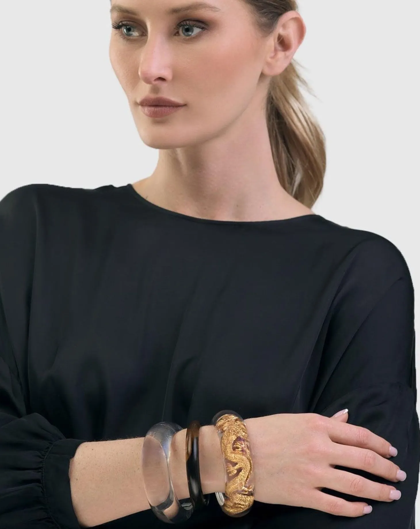 Women Alembika Tortie Bangle Bracelet, Tortoise