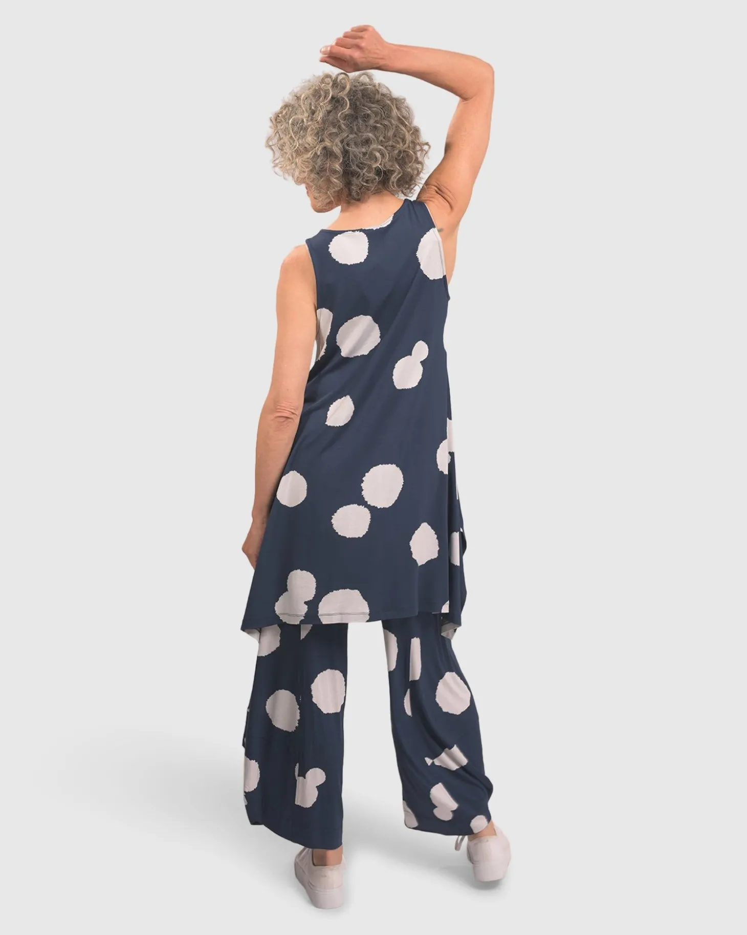 Women Alembika Trapeze Tank Tunic, Navy