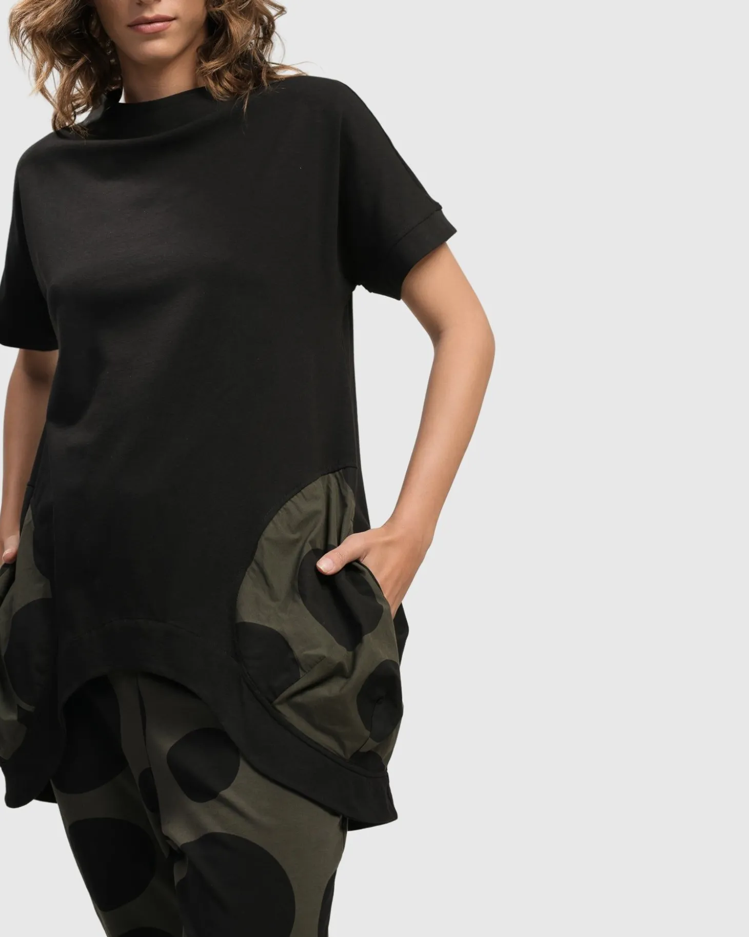 Women Alembika Urban Bells Tunic Top, Khaki