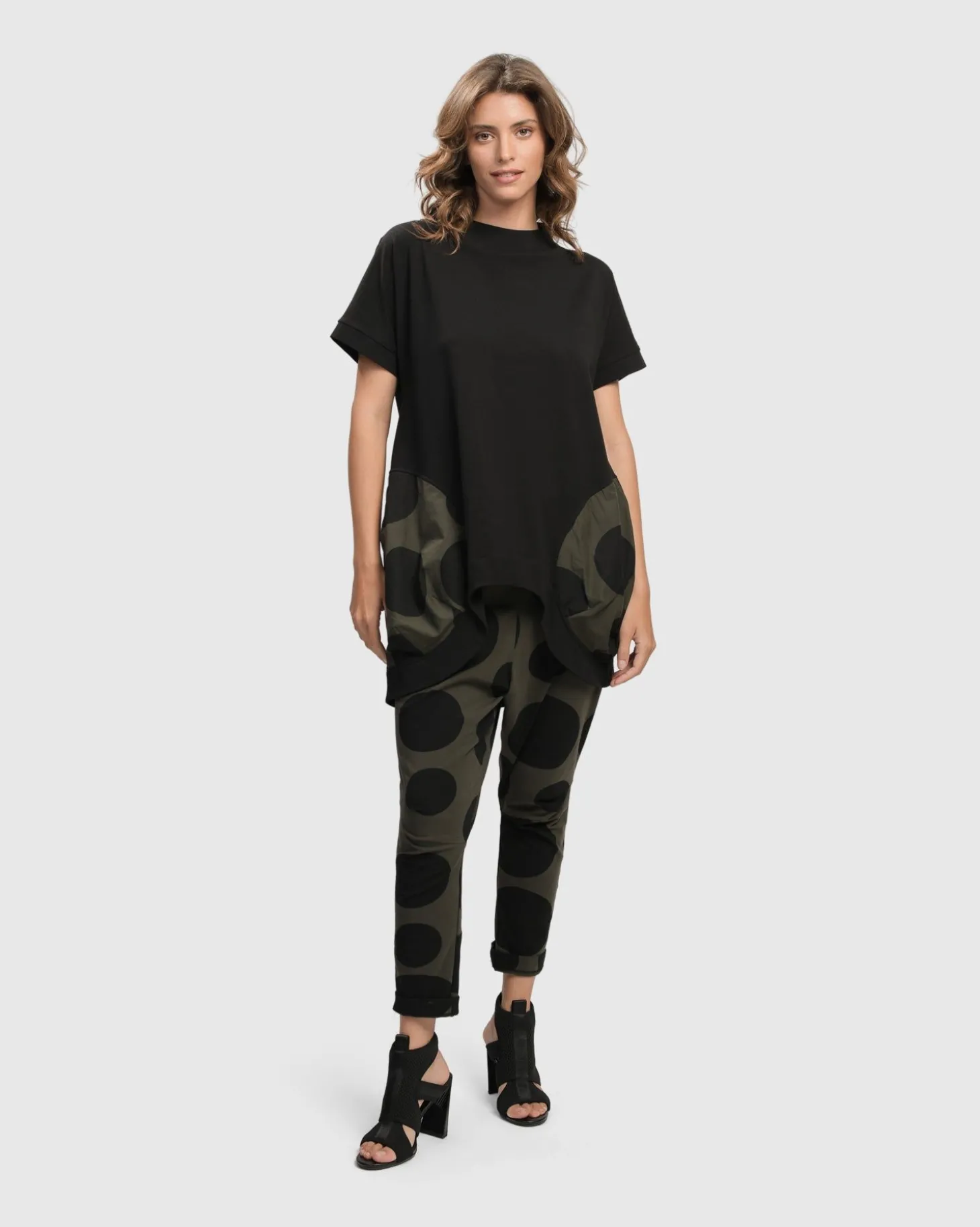 Women Alembika Urban Bells Tunic Top, Khaki