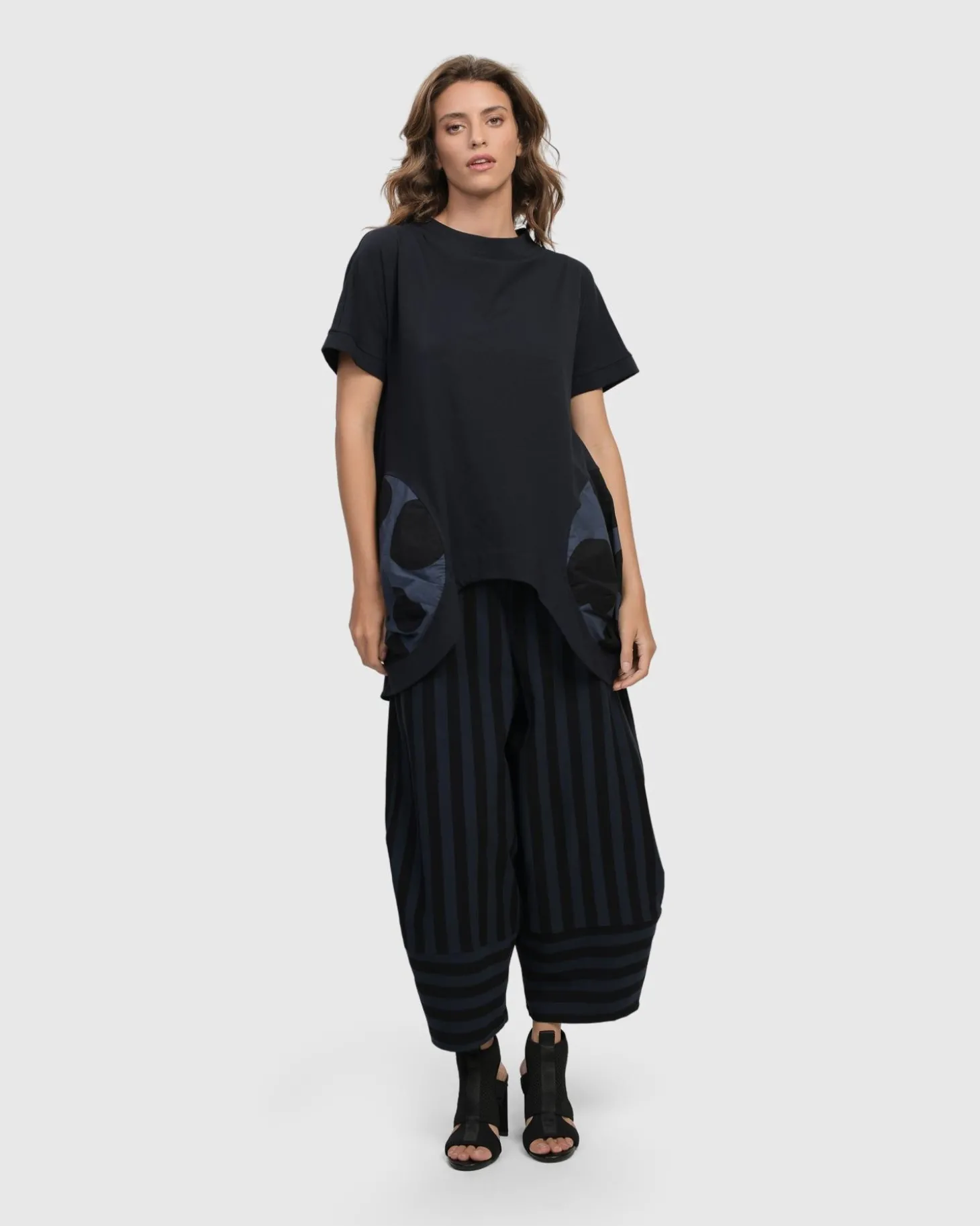 Women Alembika Urban Bells Tunic Top, Navy