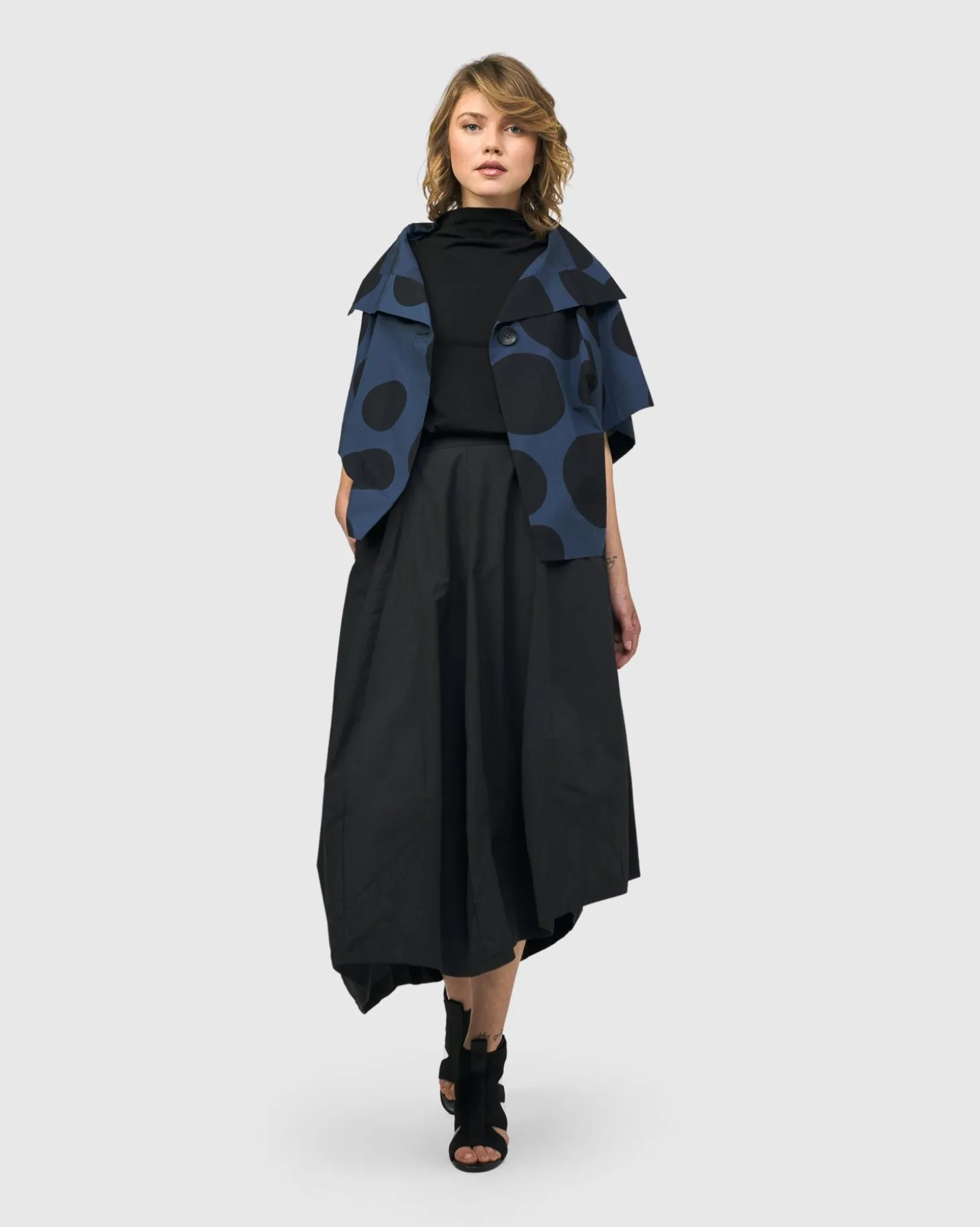 Women Alembika Urban Bossa Cape Jacket, Navy