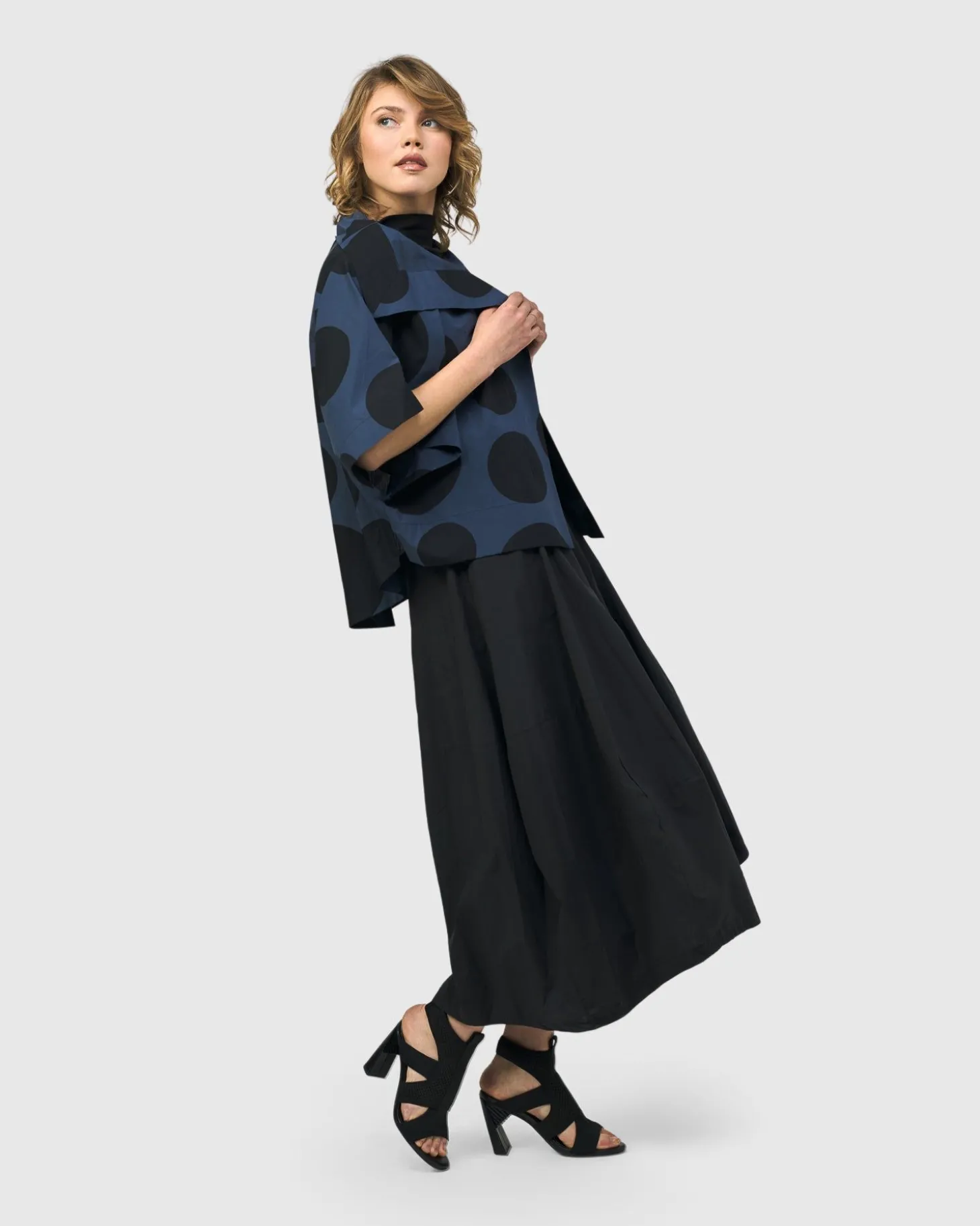 Women Alembika Urban Bossa Cape Jacket, Navy
