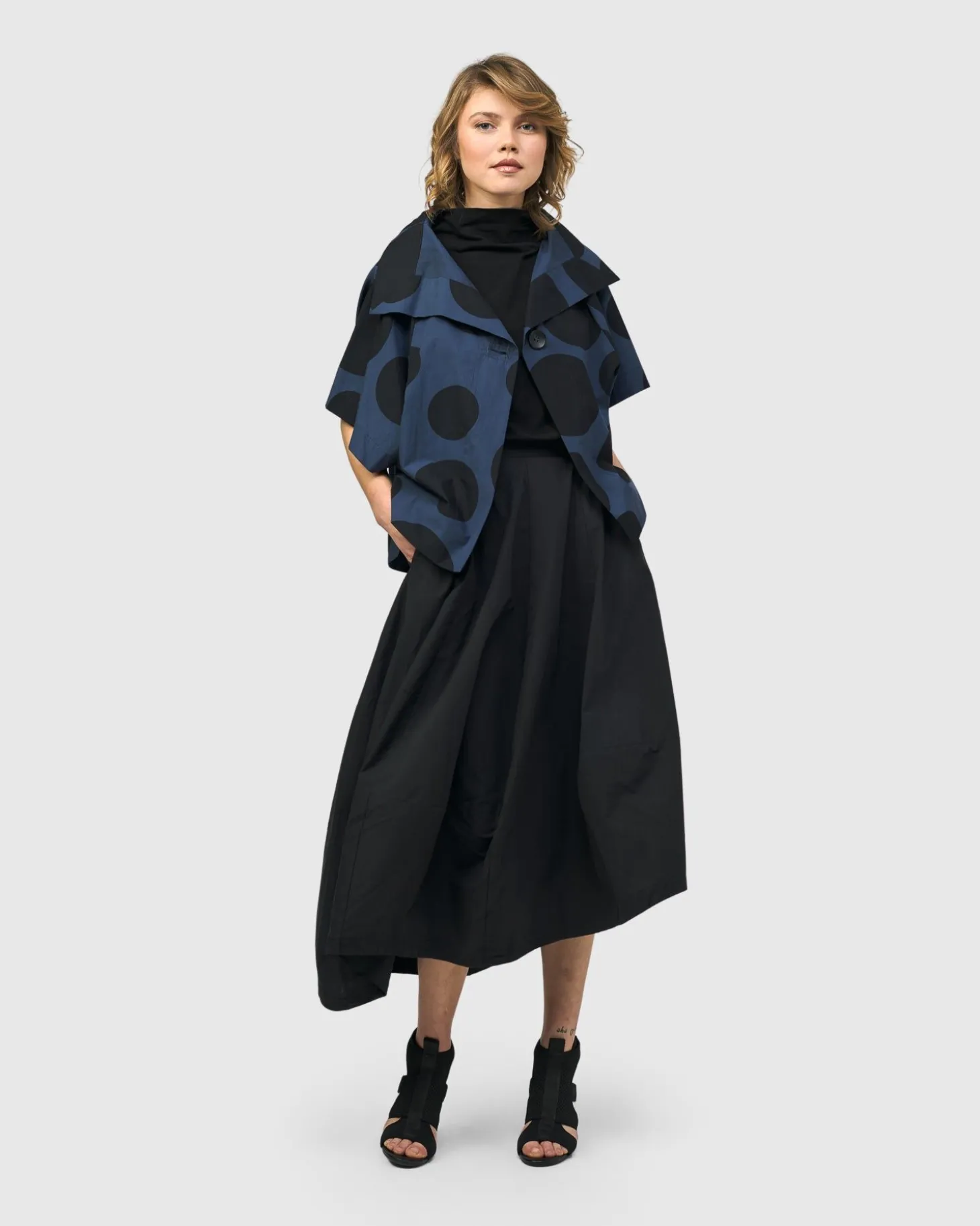 Women Alembika Urban Bossa Cape Jacket, Navy
