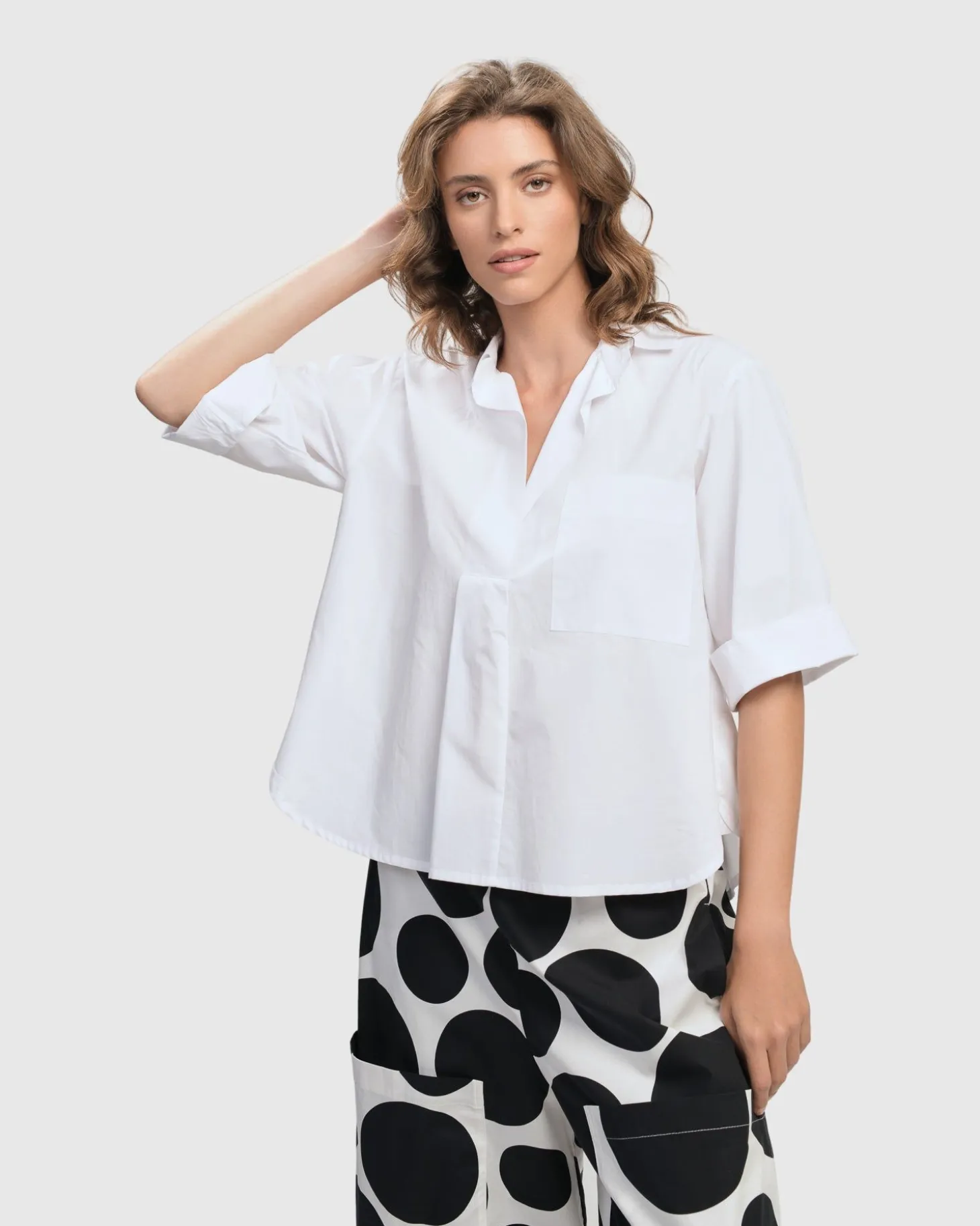 Women Alembika Urban Chloe A-Line Blouse, White