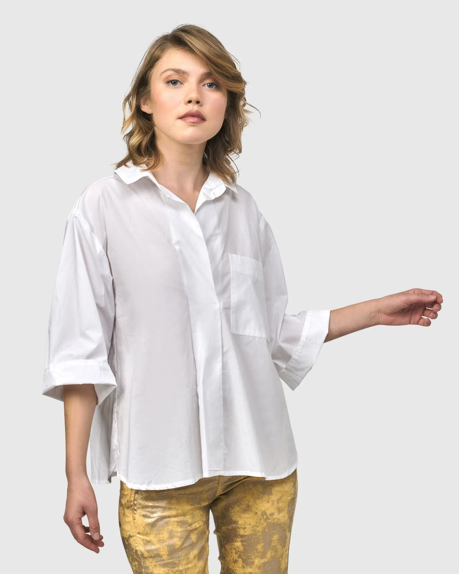 Women Alembika Urban Chloe A-Line Blouse, White